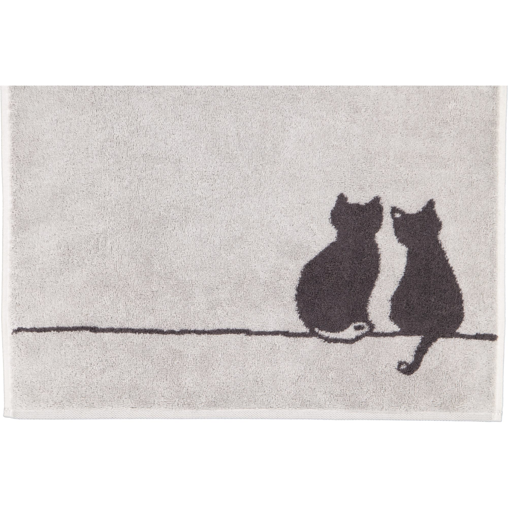 Cawö Handtücher CUTE CATS EDITION You & Me 6263 platin/basalt - 70