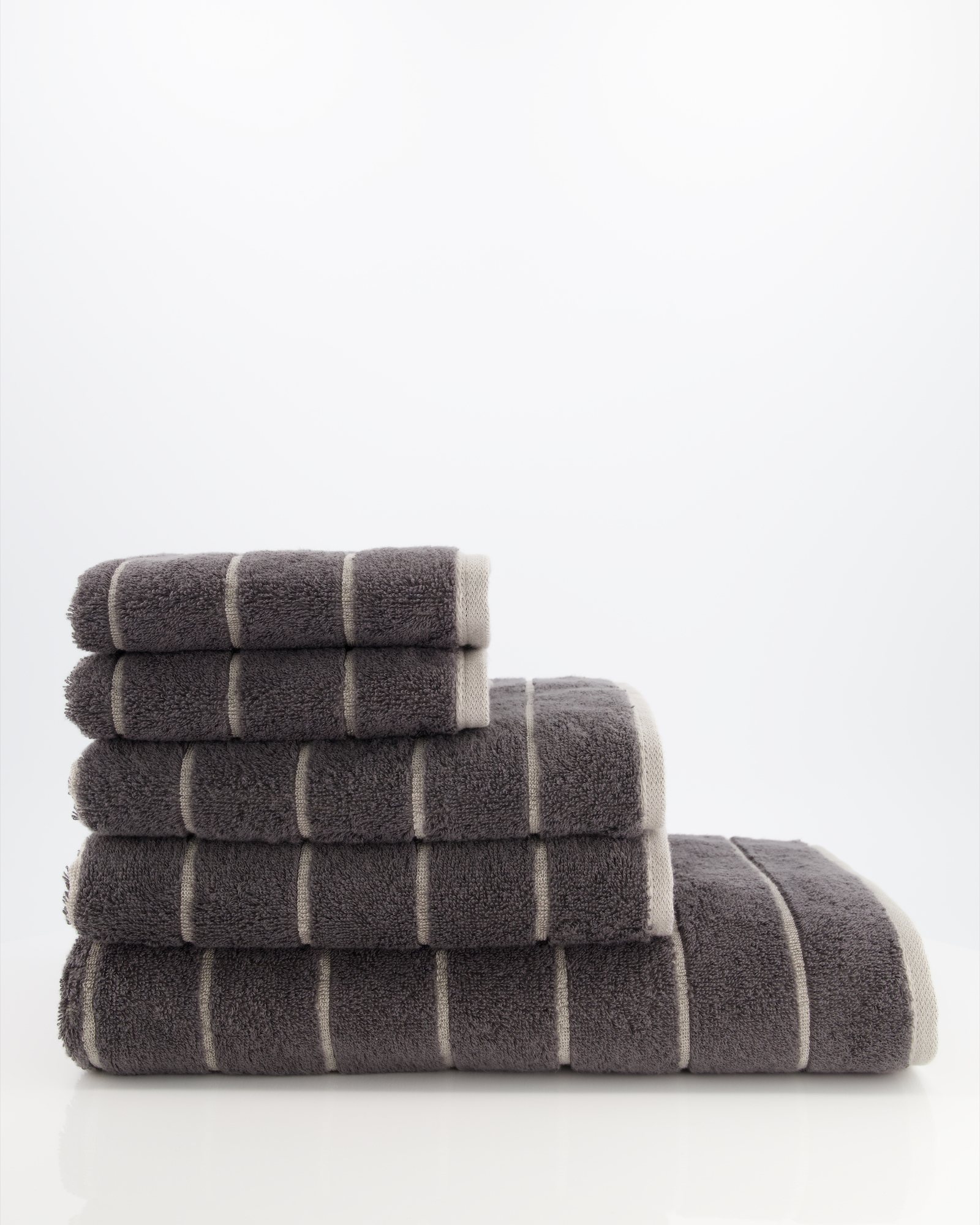 Cawö Handtücher Balance Doubleface 6232 anthrazit - 73 - Handtuch 50x100 cm