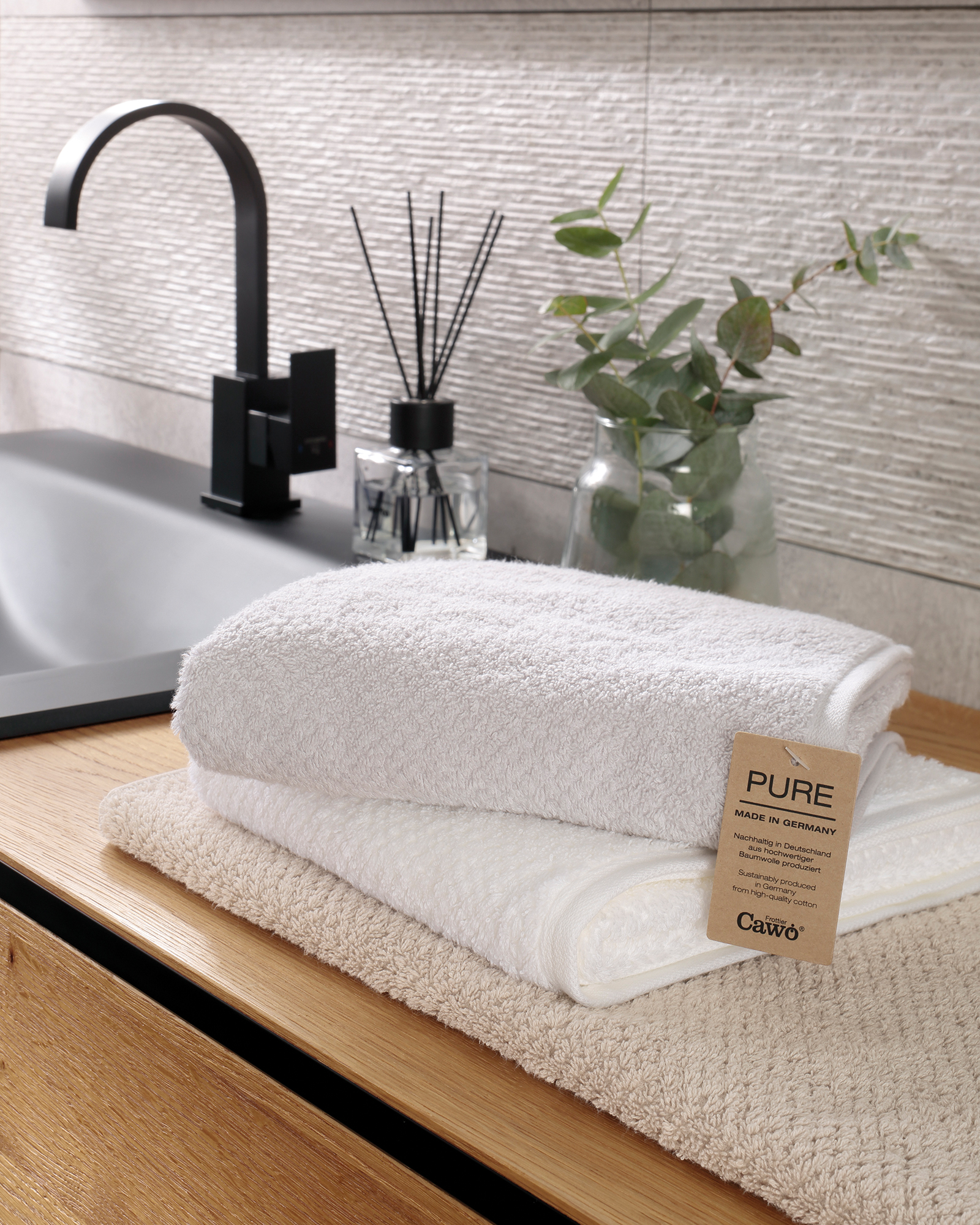 Cawö Handtücher Pure 6500 mineral - 748