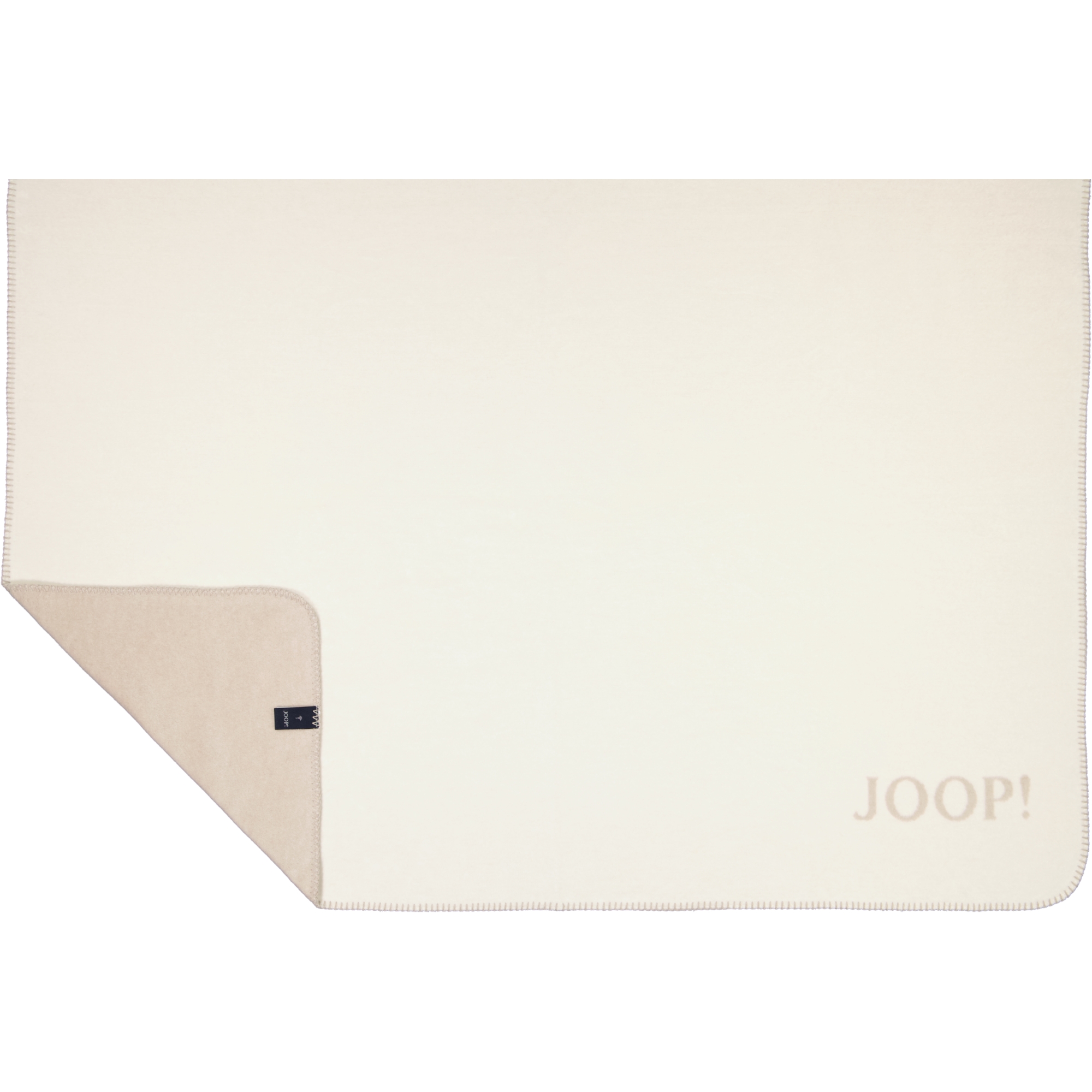 JOOP! Wohndecke Uni-Doubleface - Größe: 150x200 cm - Farbe: Ecru-Feder