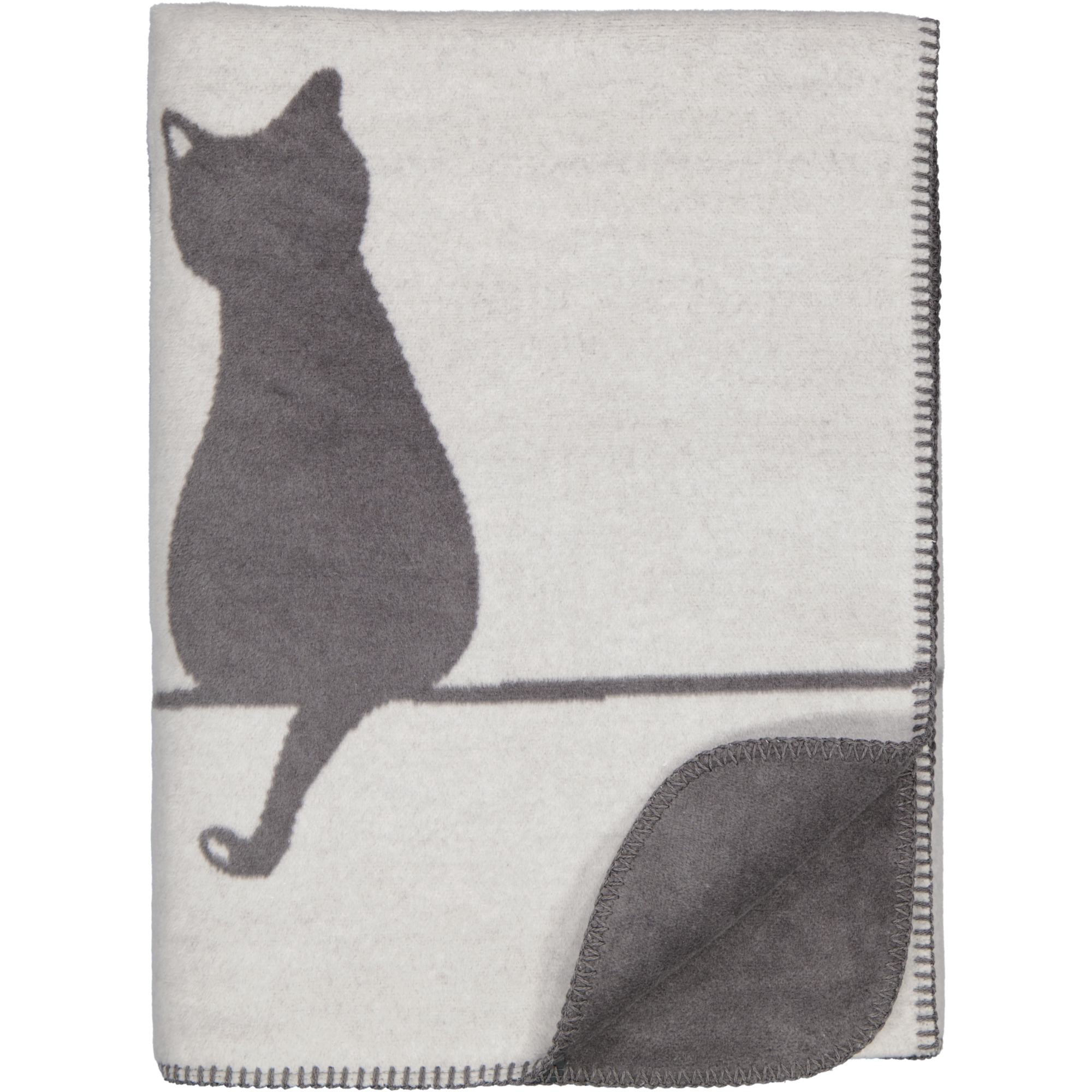 Cawö Wohndecken CUTE CATS EDITION You & Me 62630 stein/anthrazit - 70 - 150x200 cm