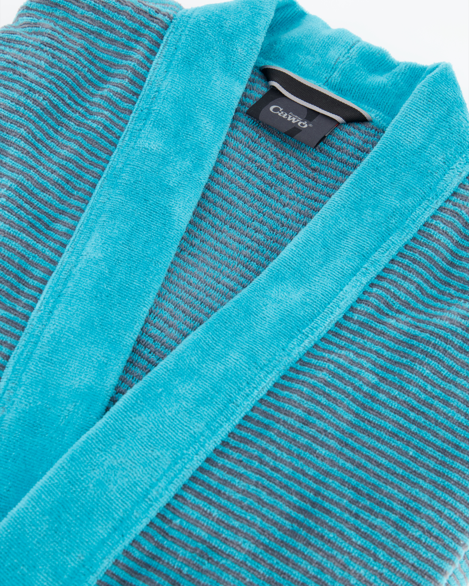 Cawö Bademäntel Damen Kimono Two-Tone 6431 türkis - 47