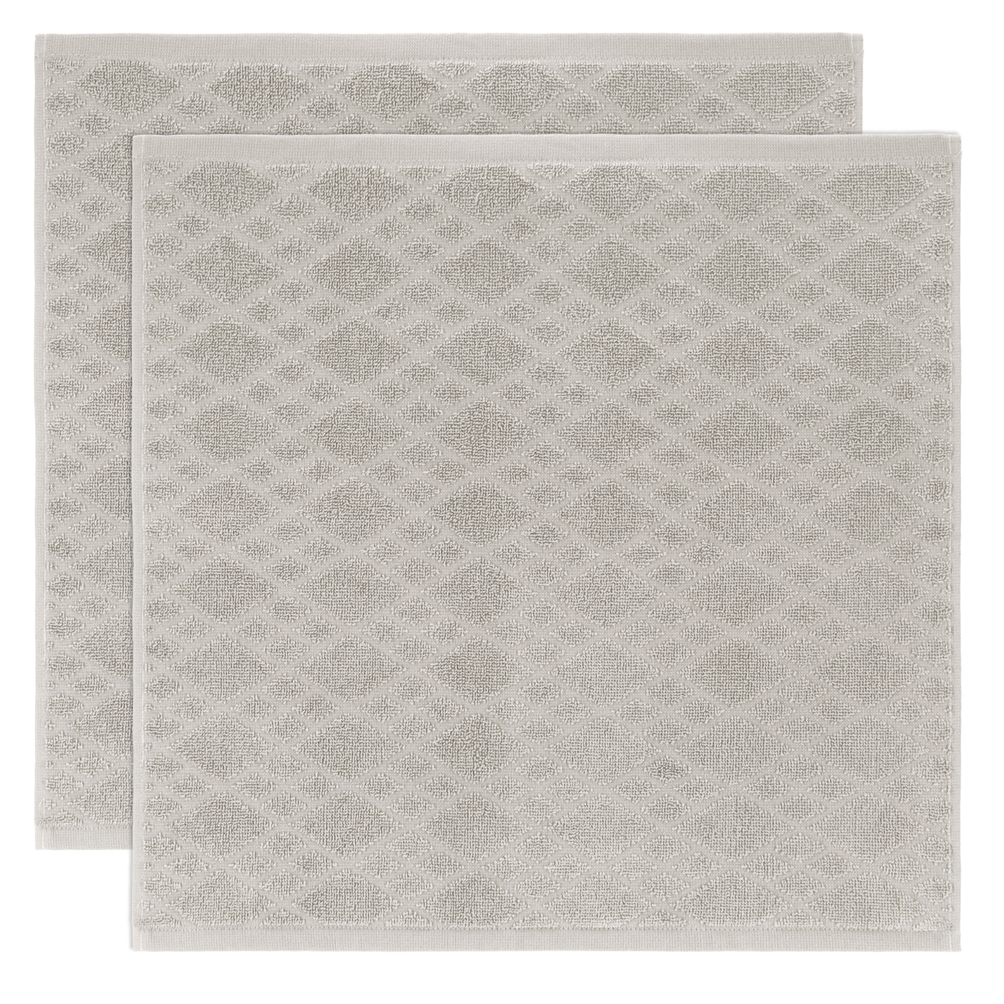 Vossen Küchenhandtücher Urban Grid 2er Set stone - 7160 - 50x50 cm