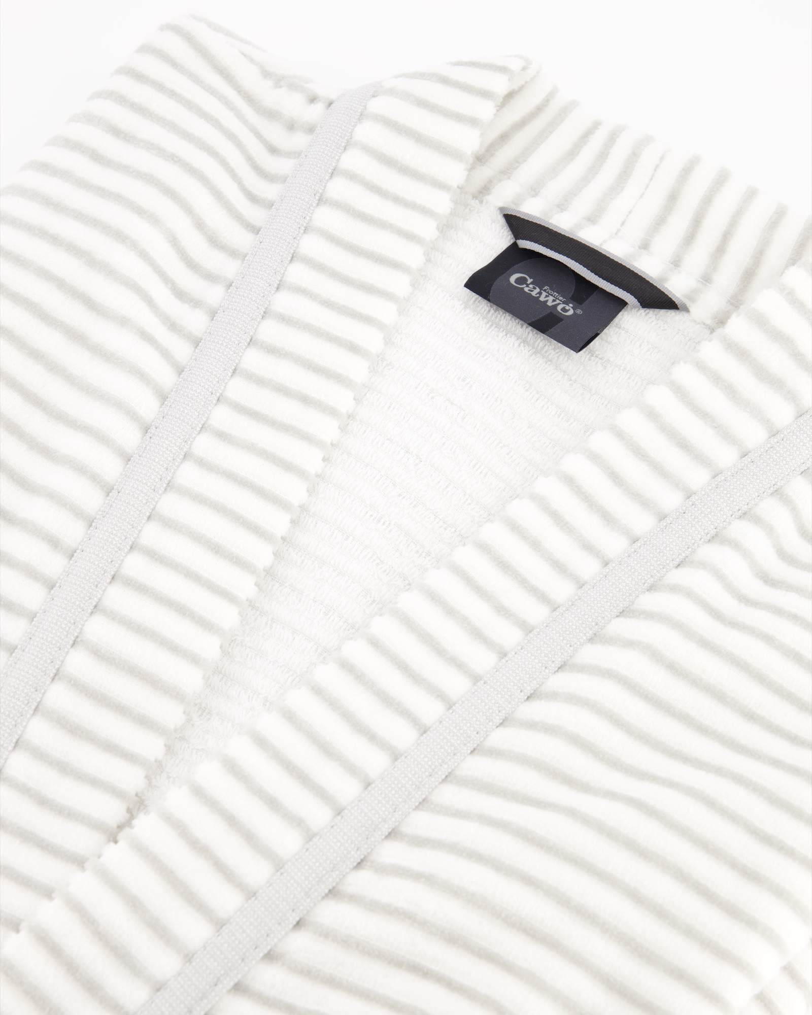 Cawö Bademäntel Damen Kimono Struktur 1214 weiß-silber - 76