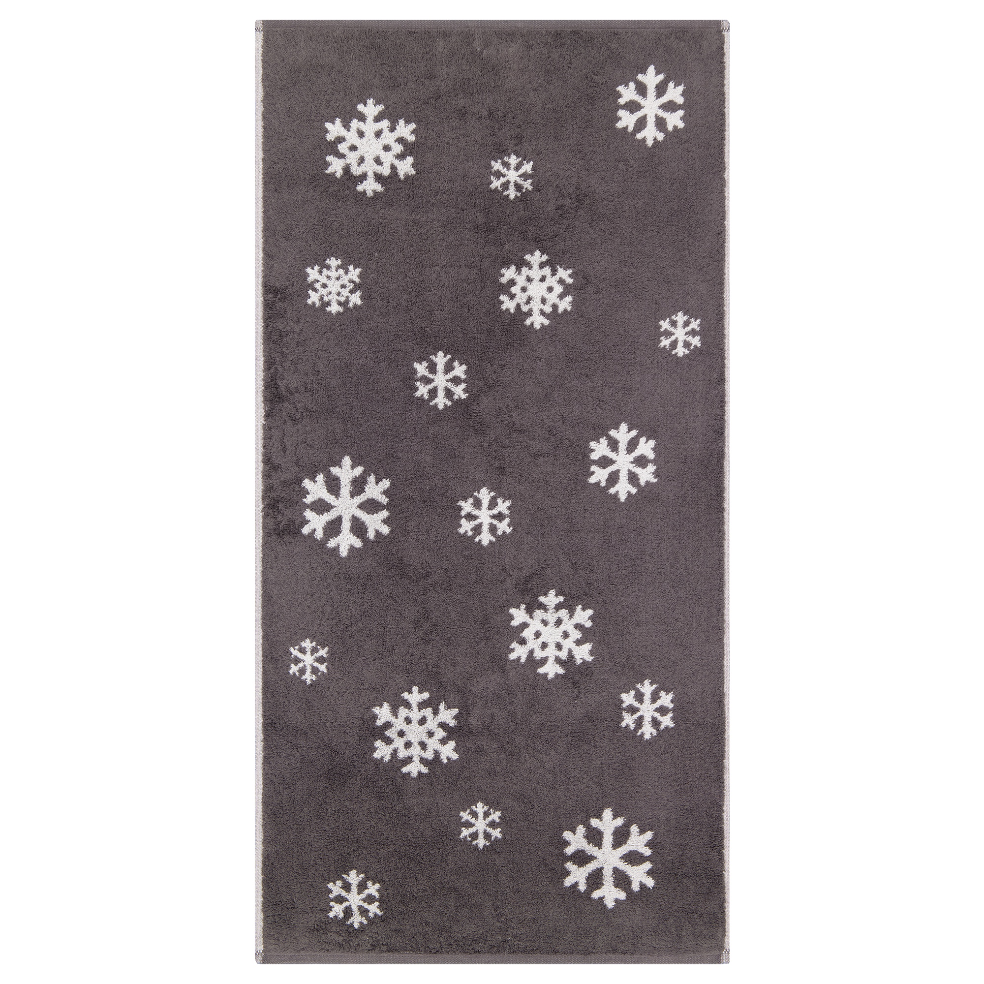 Cawö Handtücher WINTER EDITION Schneekristalle 6270 basalt/platin - 77