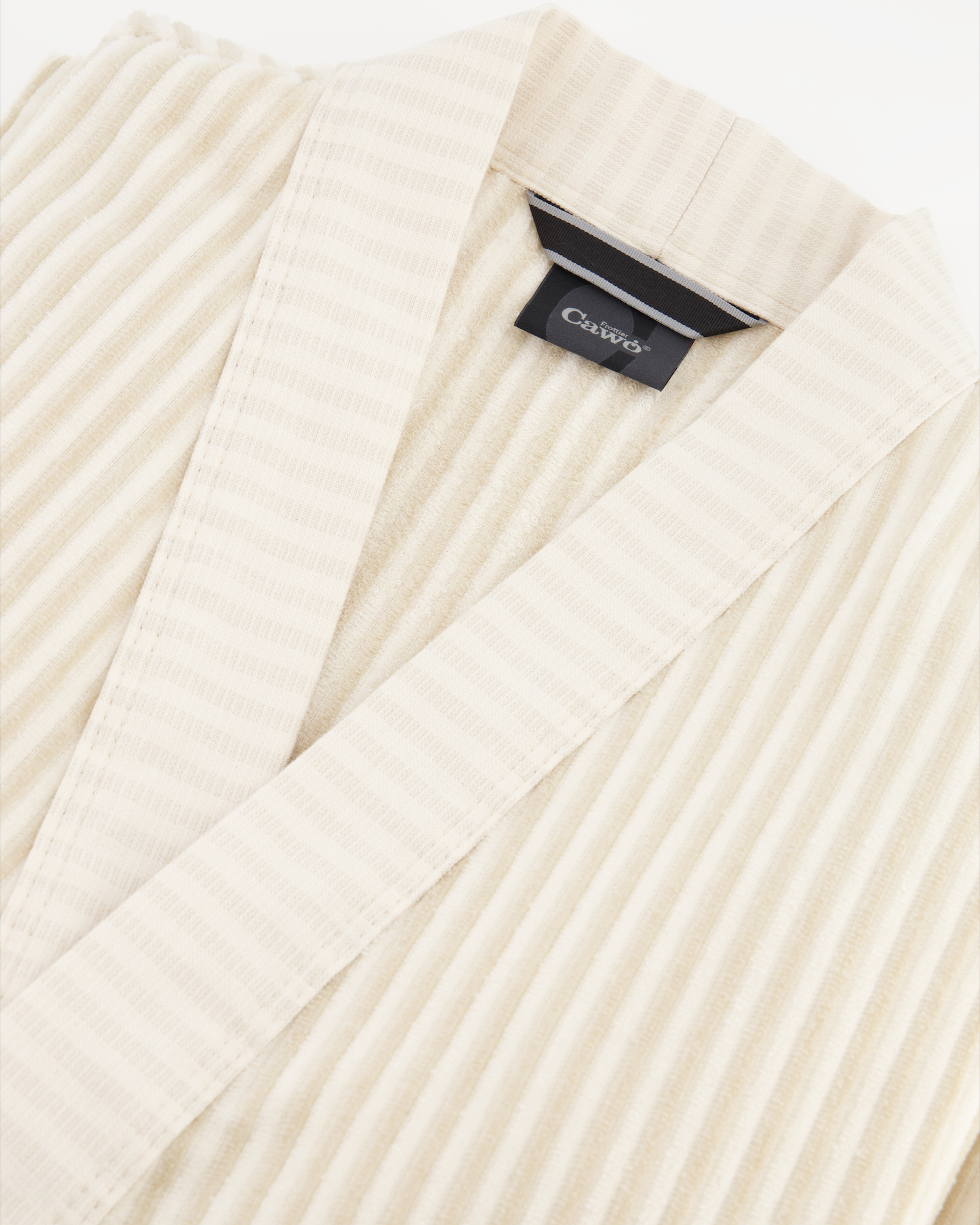 Cawö Bademäntel Herren Kimono Struktur 5718 beige - 33