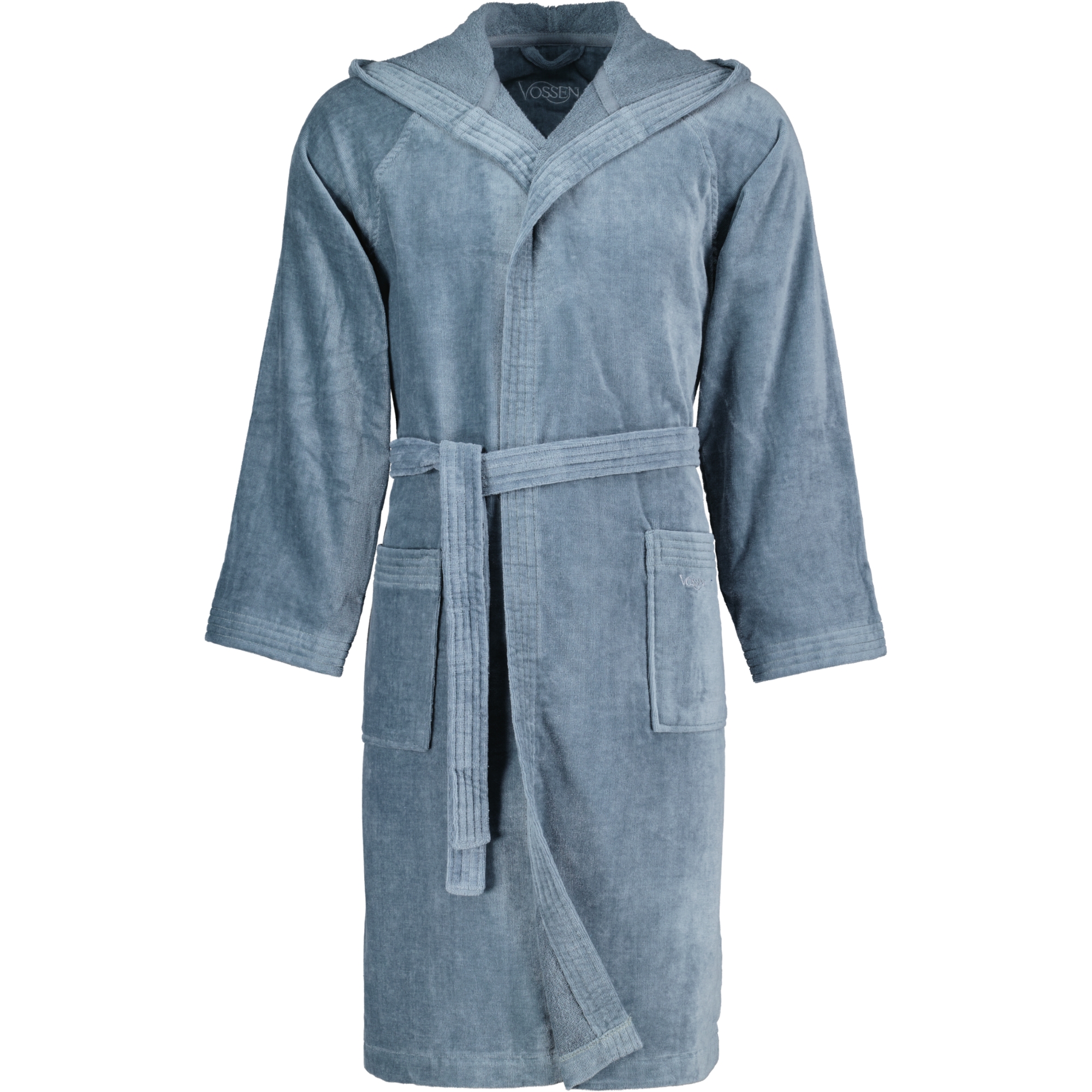 Vossen Bademäntel unisex Kurzmantel mit Kapuze Texas flanell - 7400 - L