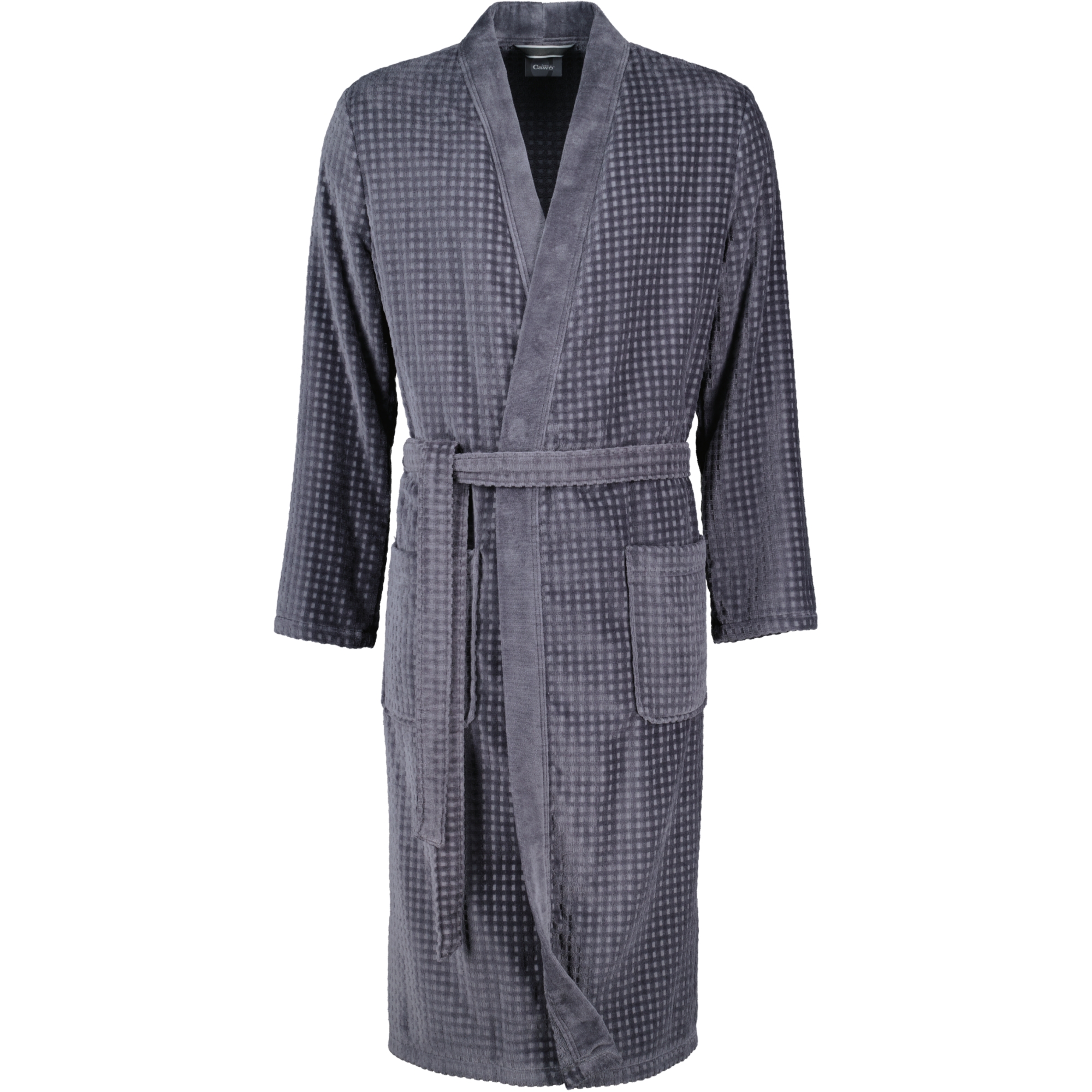 Cawö Bademäntel Herren Kimono 3714 anthrazit - 774