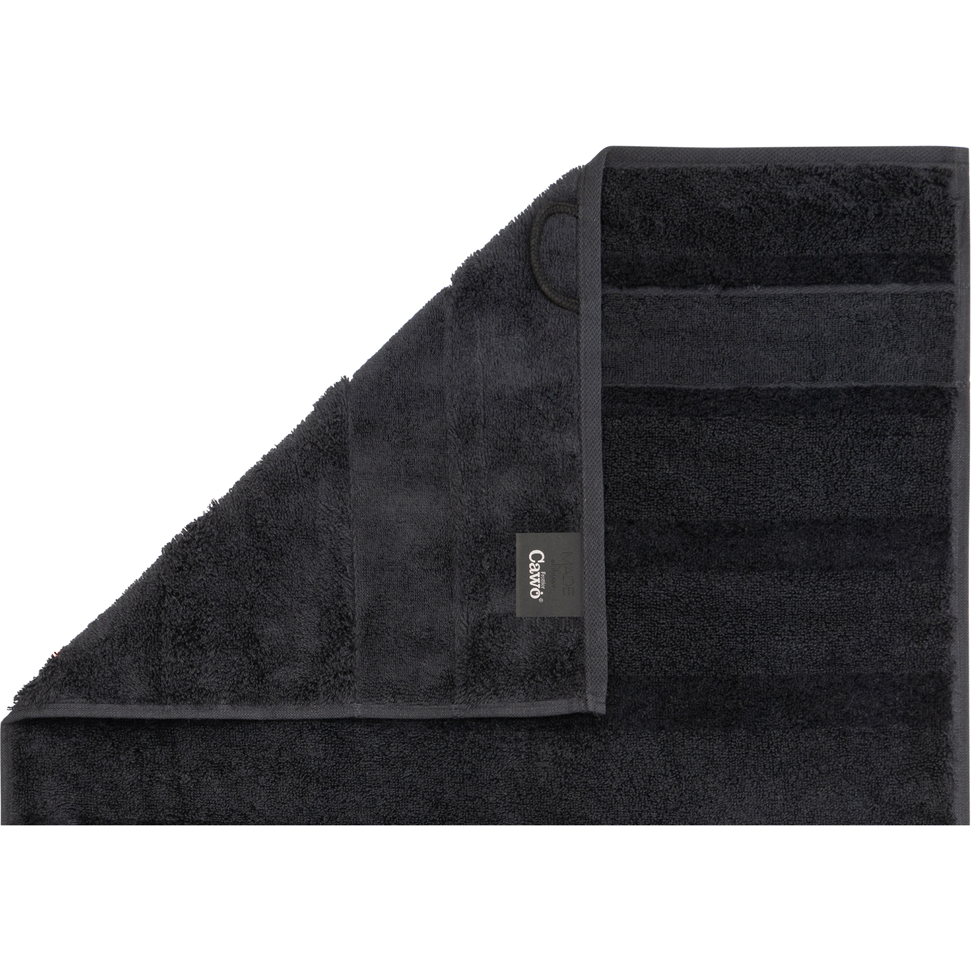 Cawö Handtücher Noblesse2 Uni 1002 schwarz - 906 - Handtuch 50x100 cm