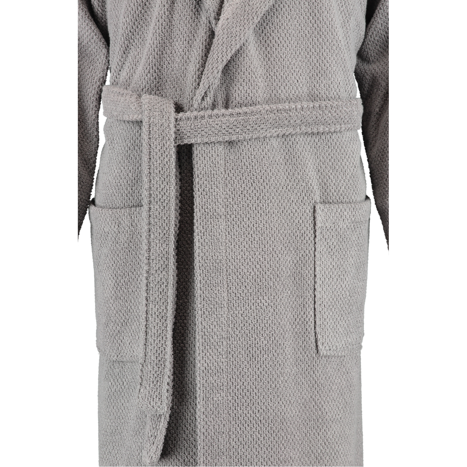 Rhomtuft RHOMTUFT Bademäntel unisex Kapuze Baronesse kiesel - 85