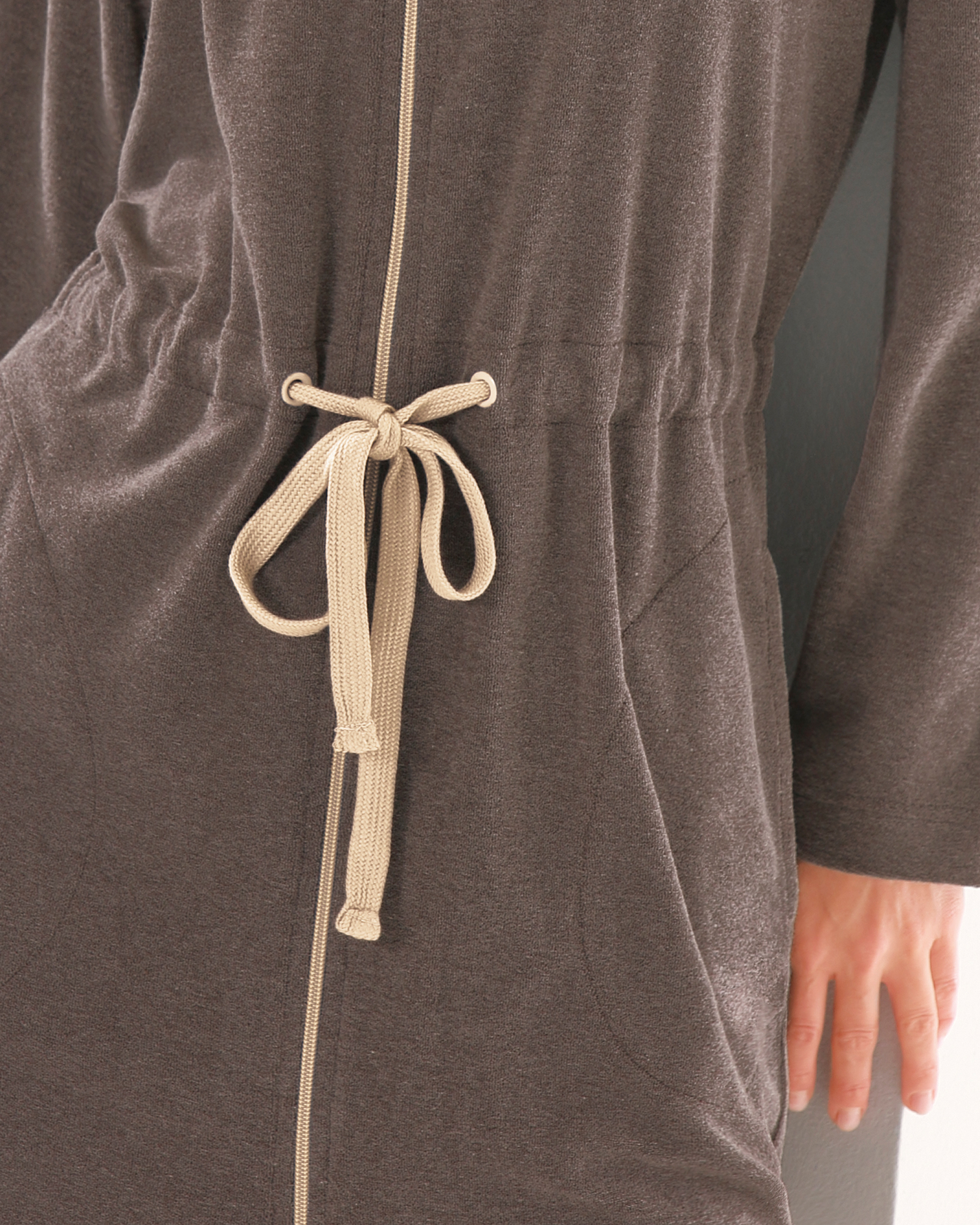 Cawö Home Bademäntel Damen Kurzmantel mit Kapuze Active 821 mocca-natur - 33