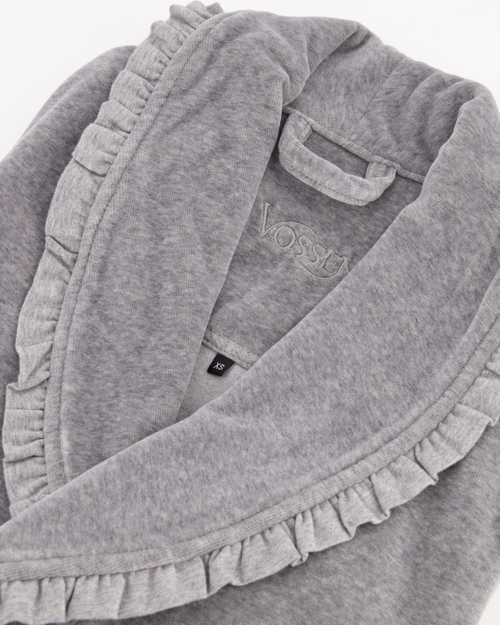 Vossen Bademäntel Damen Kurzmantel mit Schalkragen Ariel grau melange - 7380