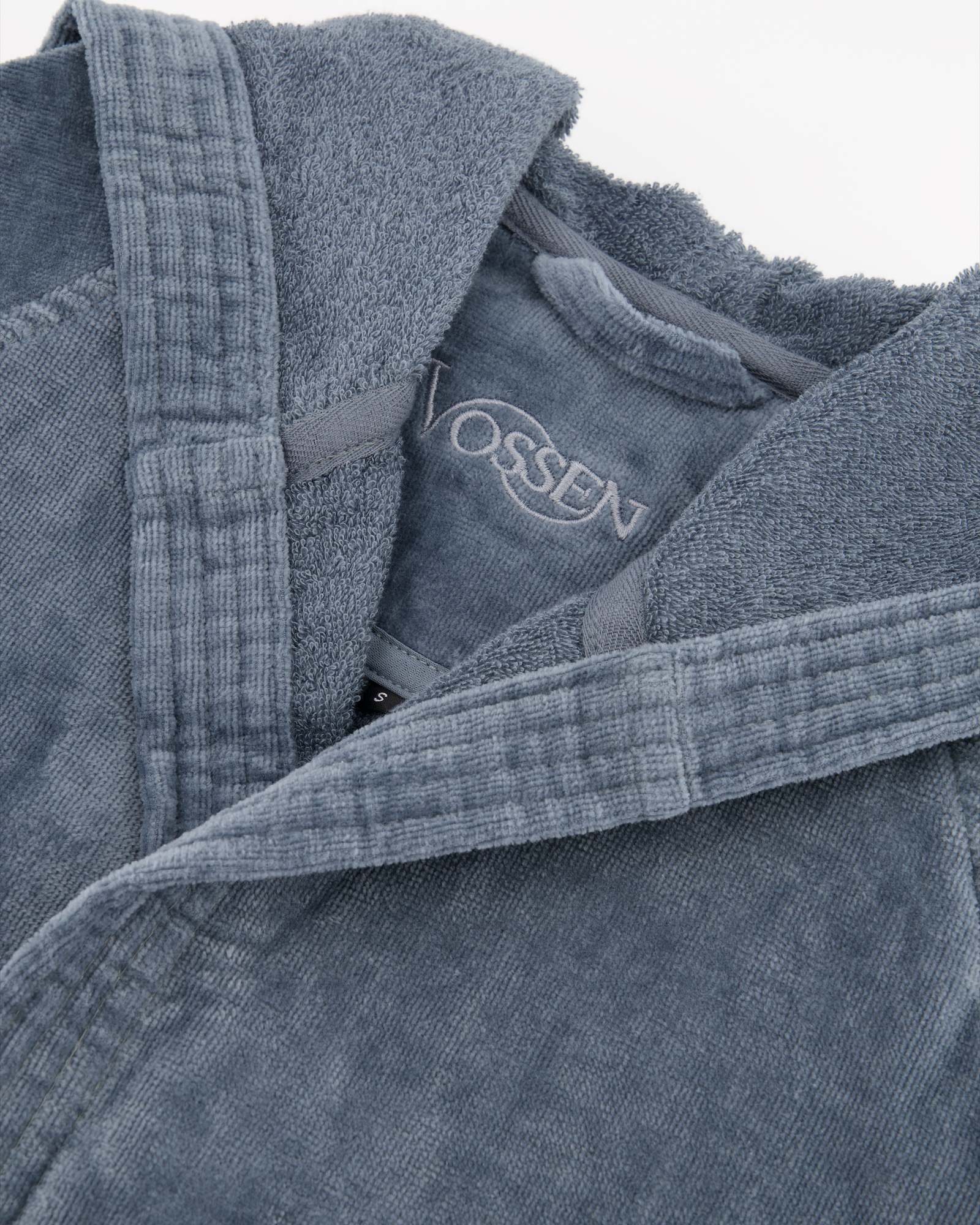 Vossen Bademäntel unisex Kurzmantel mit Kapuze Texas flanell - 7400 - L
