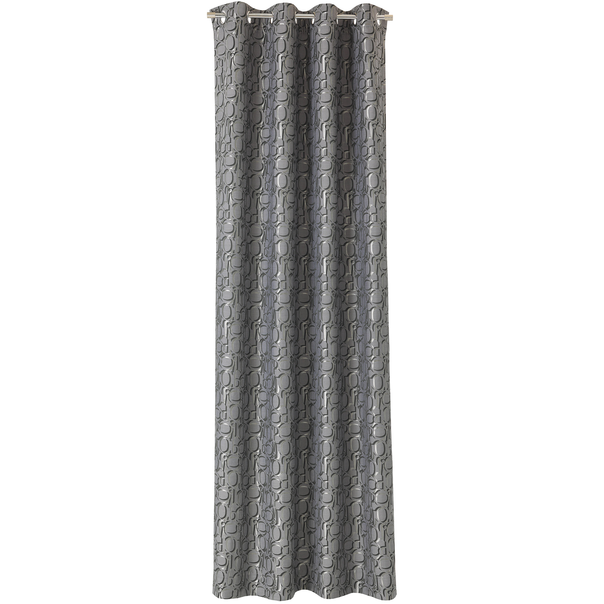 JOOP! Vorhang Gardine Ornament mit Ösen - Größe: 140x250 cm - Farbe: Anthrazit - 012