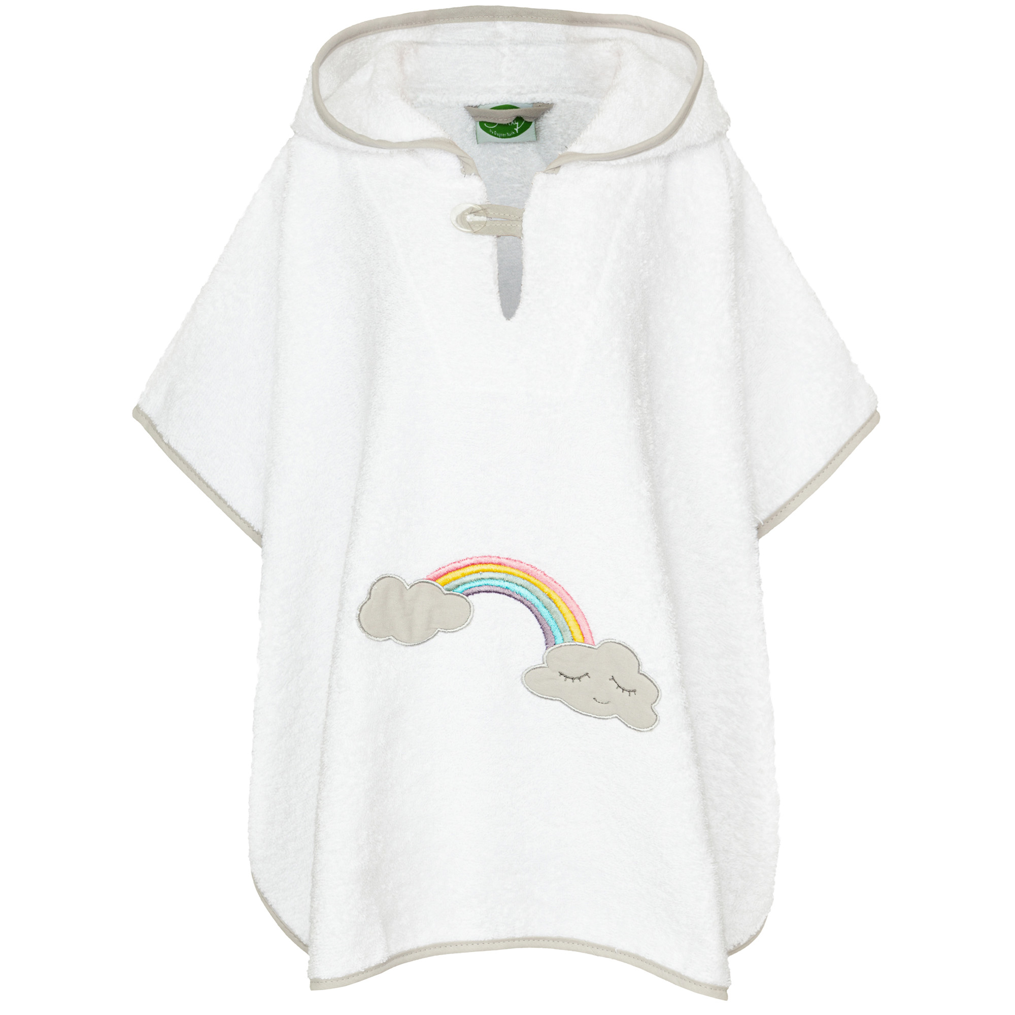 Smithy Wolkenweich Regenbogen - Badeponcho 55 x 70 cm - Farbe: weiß (1901034)