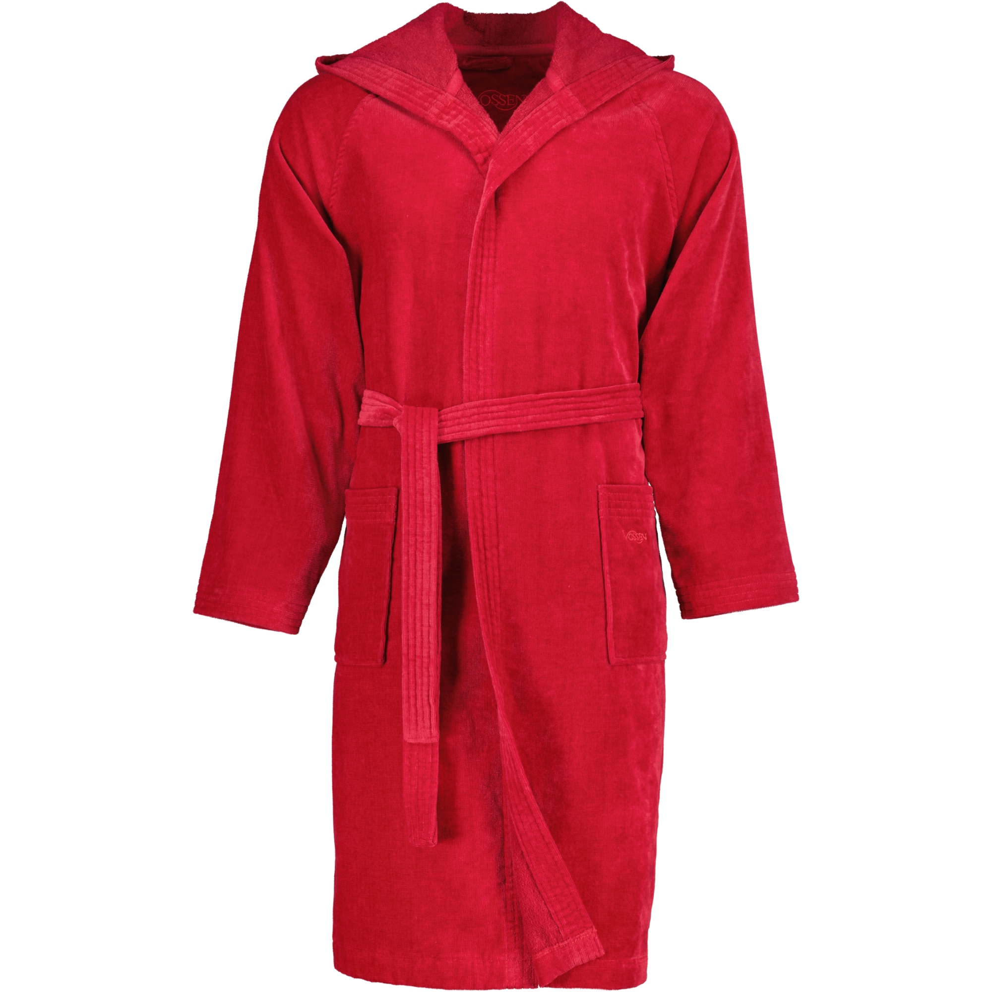 Vossen Bademäntel unisex Kurzmantel mit Kapuze Texas rubin - 3900 - L