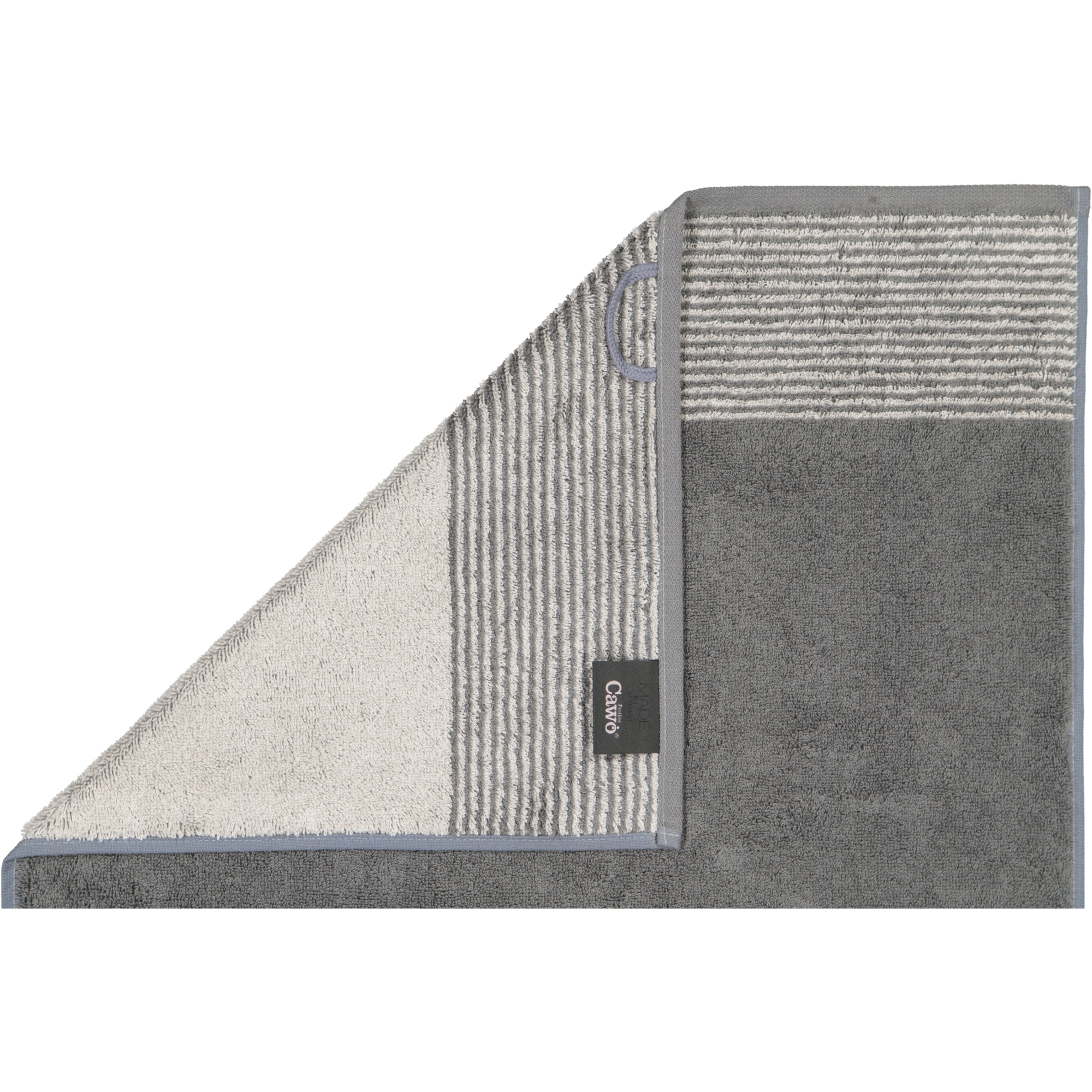 Cawö - Luxury Home Two-Tone 590 - Farbe: schiefer - 77 - Handtuch 50x100 cm