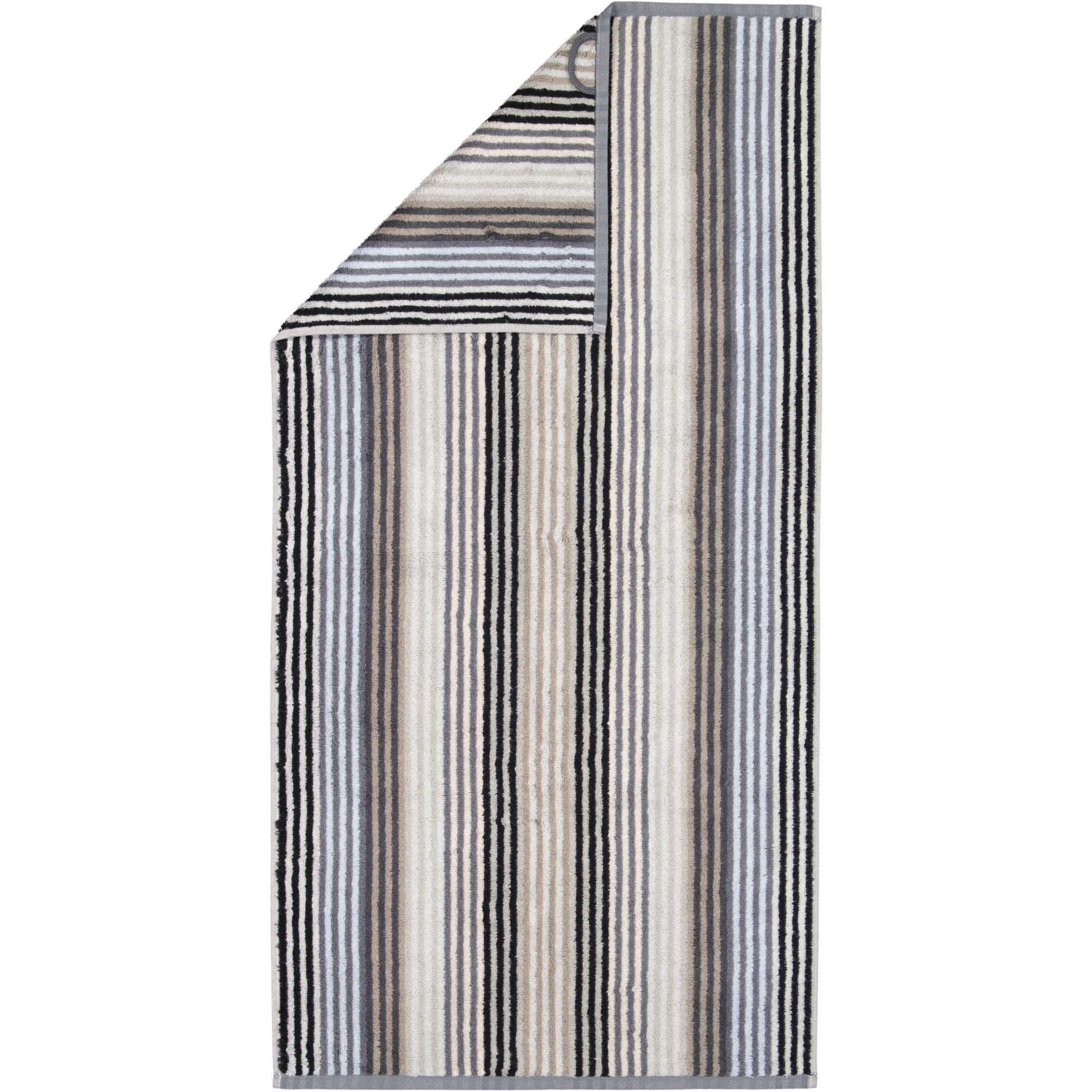 Cawö Handtücher Unique Streifen 944 anthrazit - 77