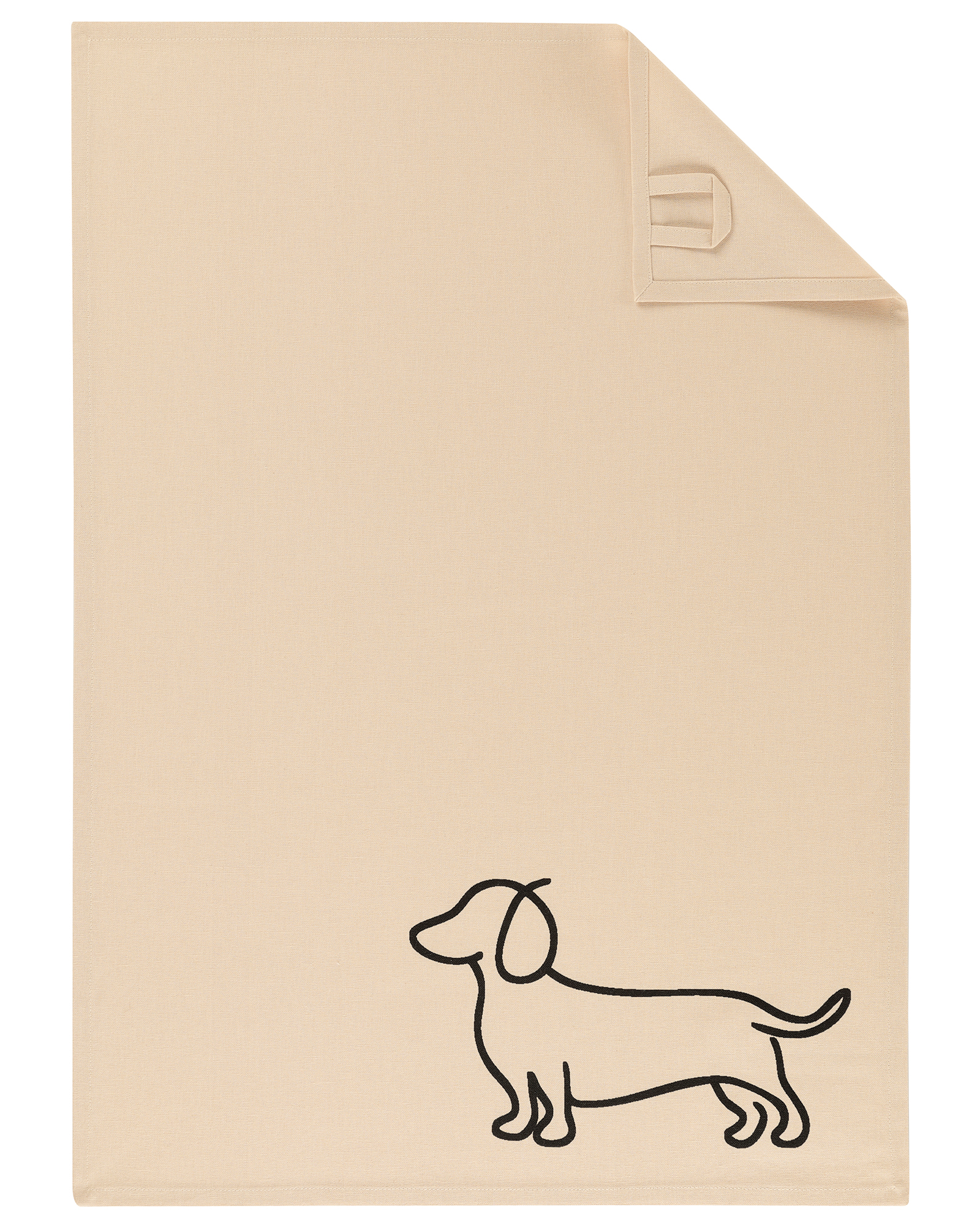 Cawö Home Geschirrtücher Cuisine WE LOVE DOGS Companion 6248 schwarz/beige - 93 - 50x70 cm