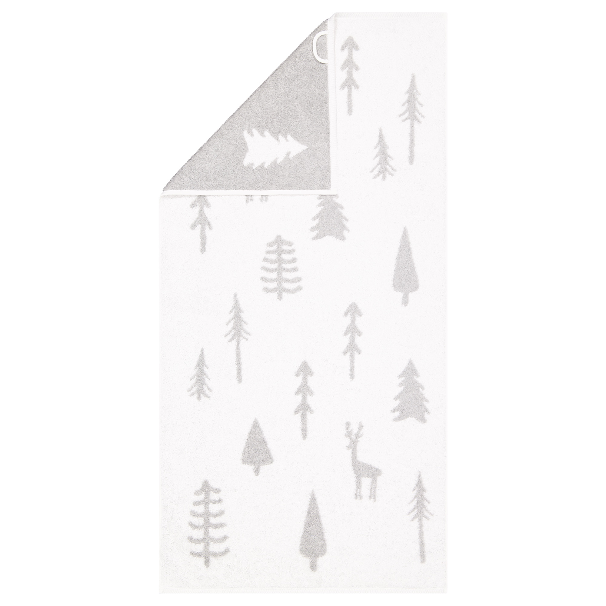 Cawö Handtücher WINTER EDITION Tannen 6273 weiß/platin - 67