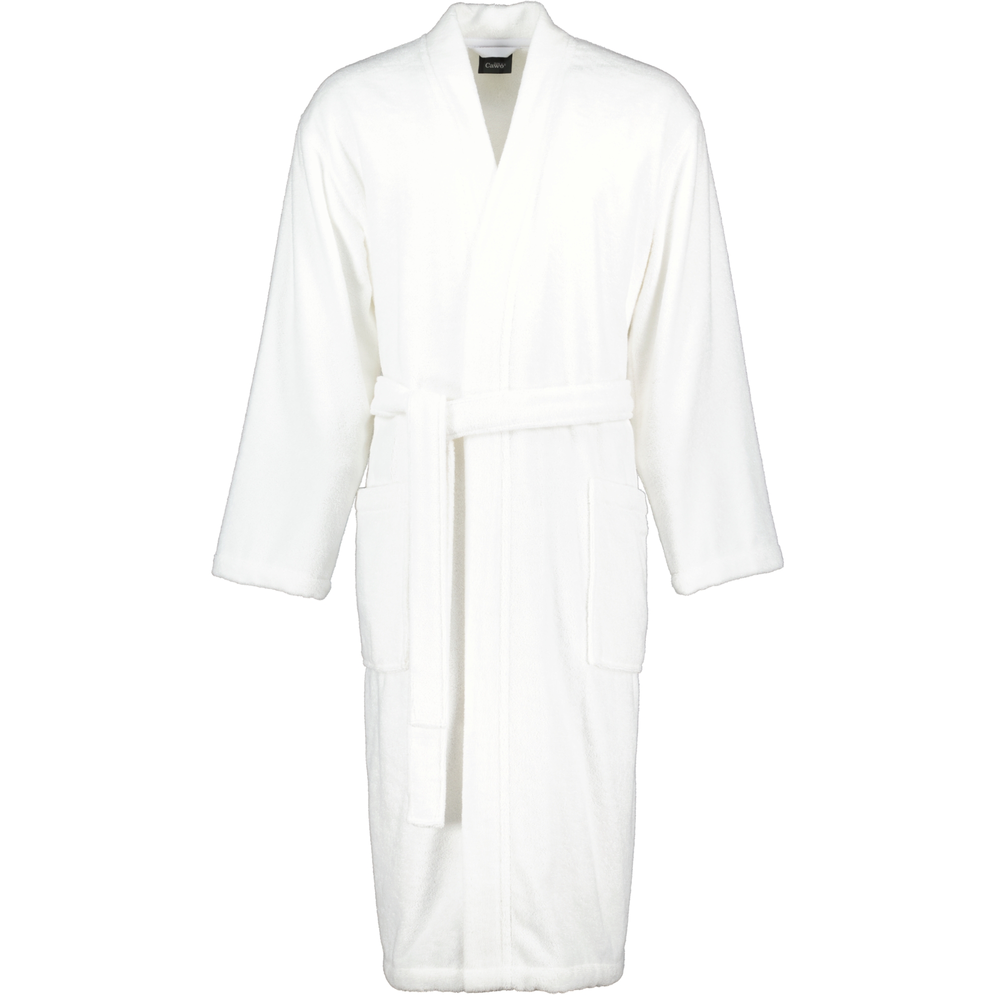 Cawö Home Bademäntel Herren Kimono Uni 828 weiß - 67