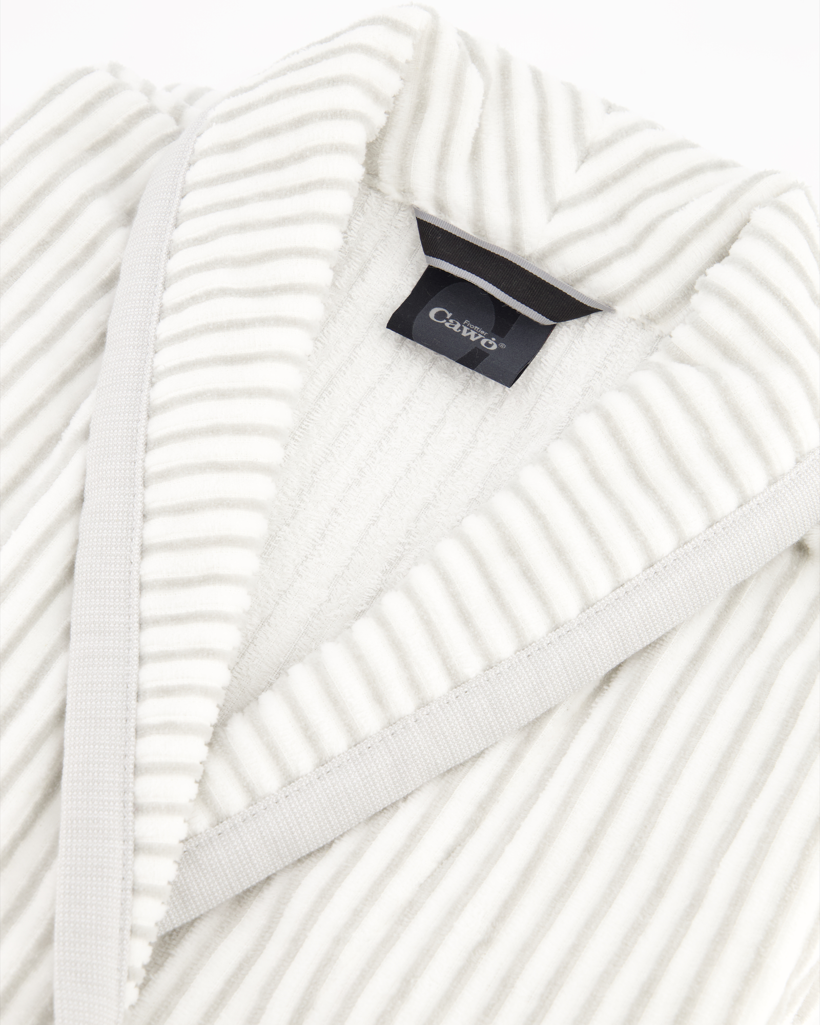 Cawö Bademäntel Damen Schalkragen 3423 weiss-silber - 76