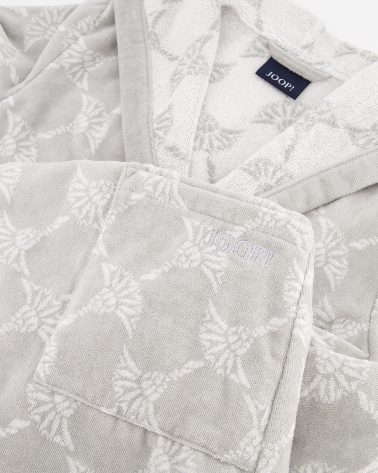 JOOP! Bademäntel Damen Kapuze Cornflower 1646 silber - 76