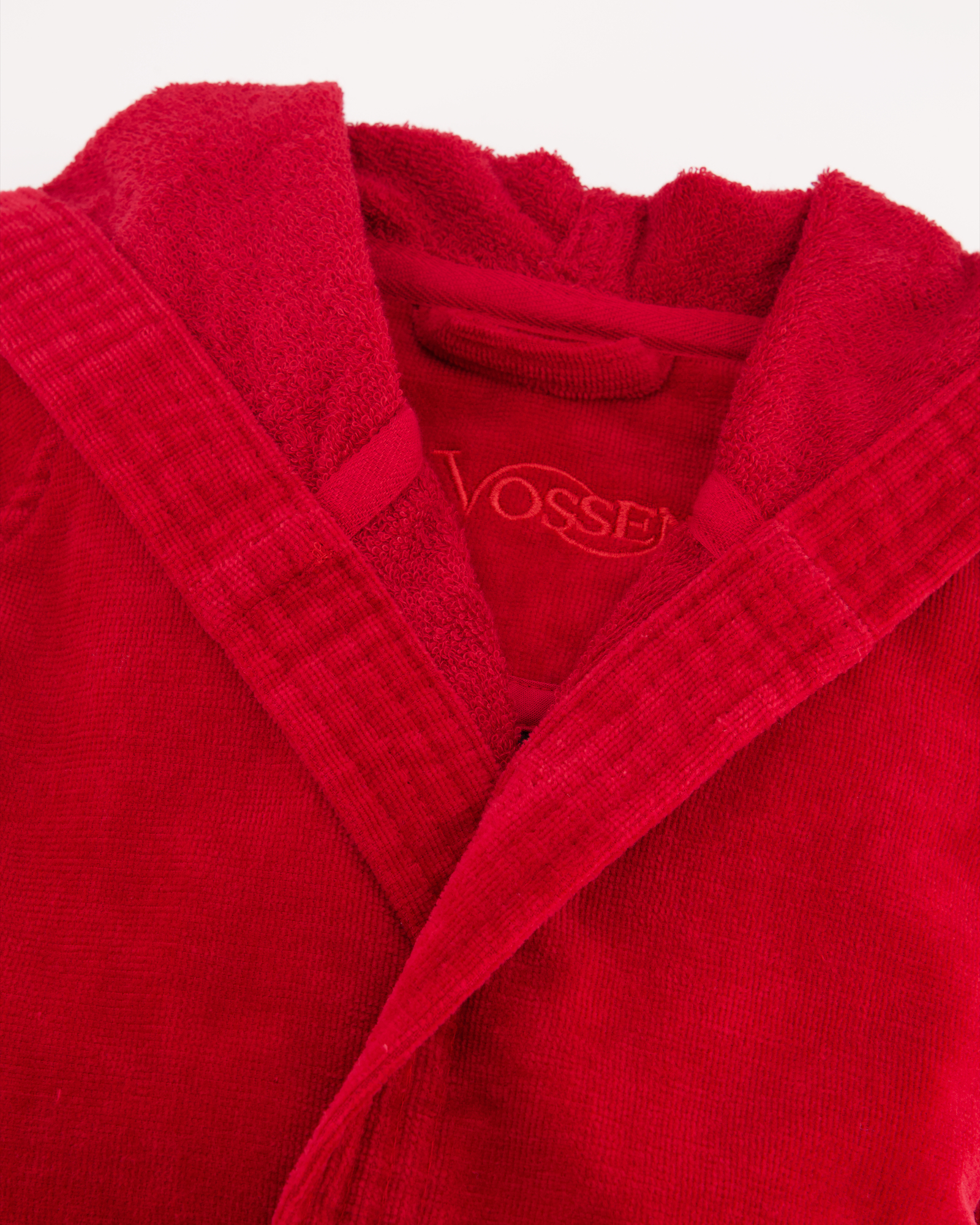 Vossen Bademäntel unisex Kurzmantel mit Kapuze Texas rubin - 3900 - L