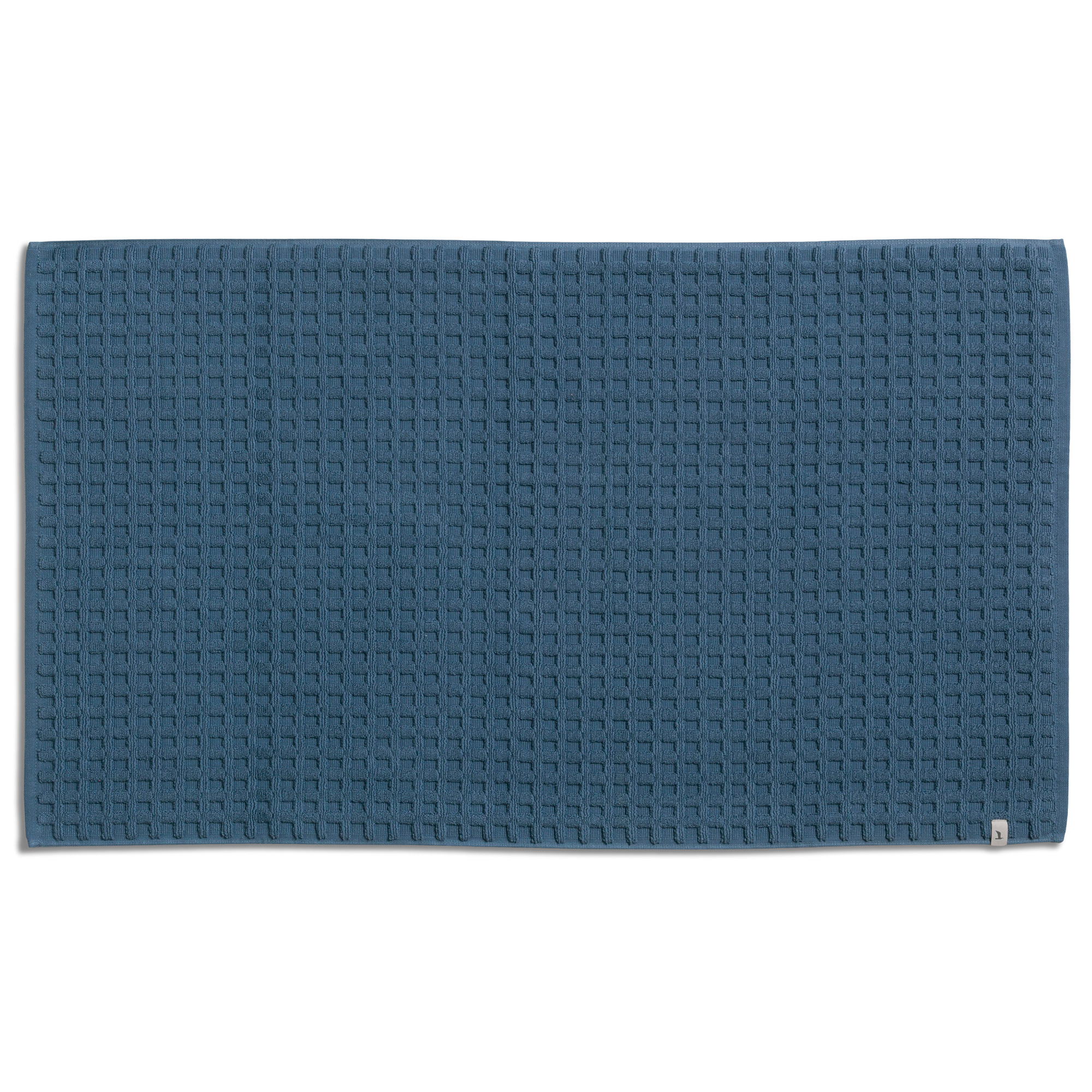 Möve Badematten Piquee steel blue - 847 - 60x100 cm