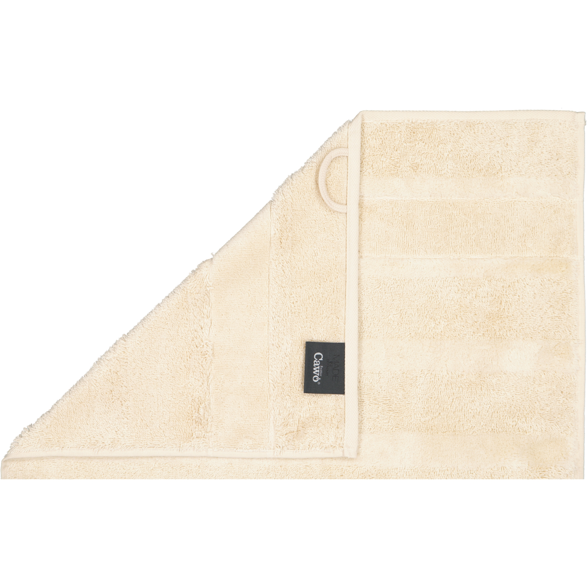 Cawö Handtücher Noblesse2 Uni 1002 beige - 370 - Gästetuch 30x50 cm