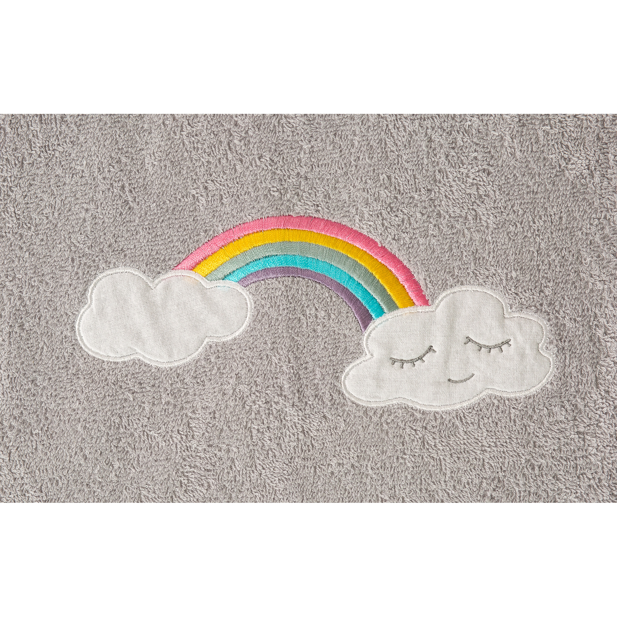 Smithy Wolkenweich Regenbogen - Badeponcho 55 x 70 cm - Farbe: grau (1701027)