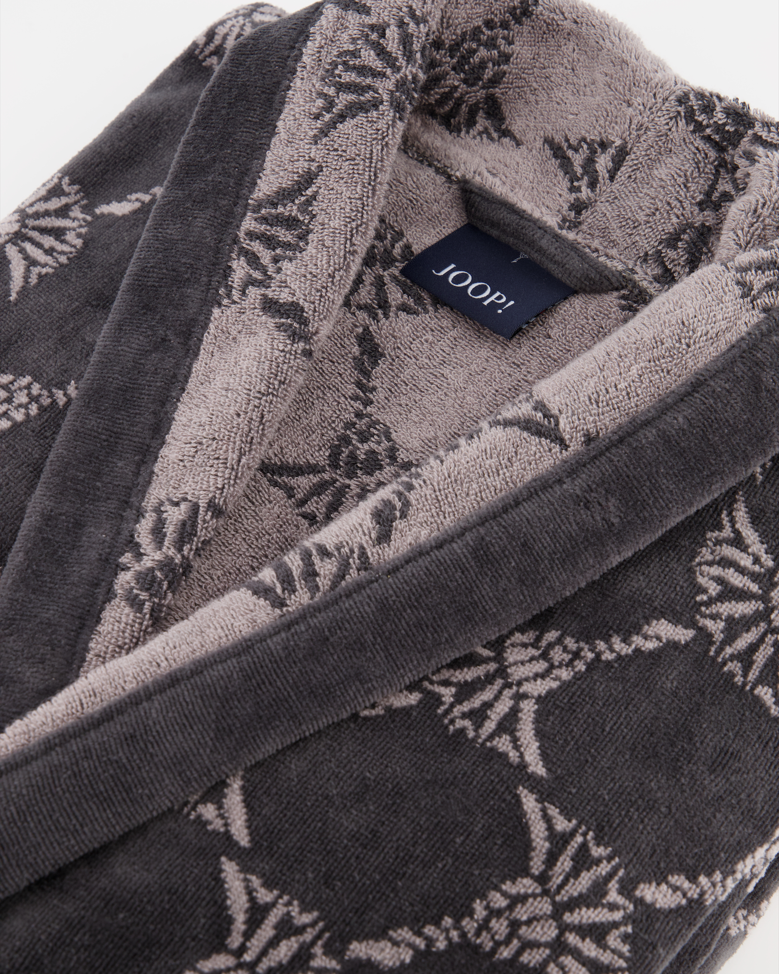 JOOP! Bademäntel Damen Schalkragen Cornflower 1645 anthrazit - 77