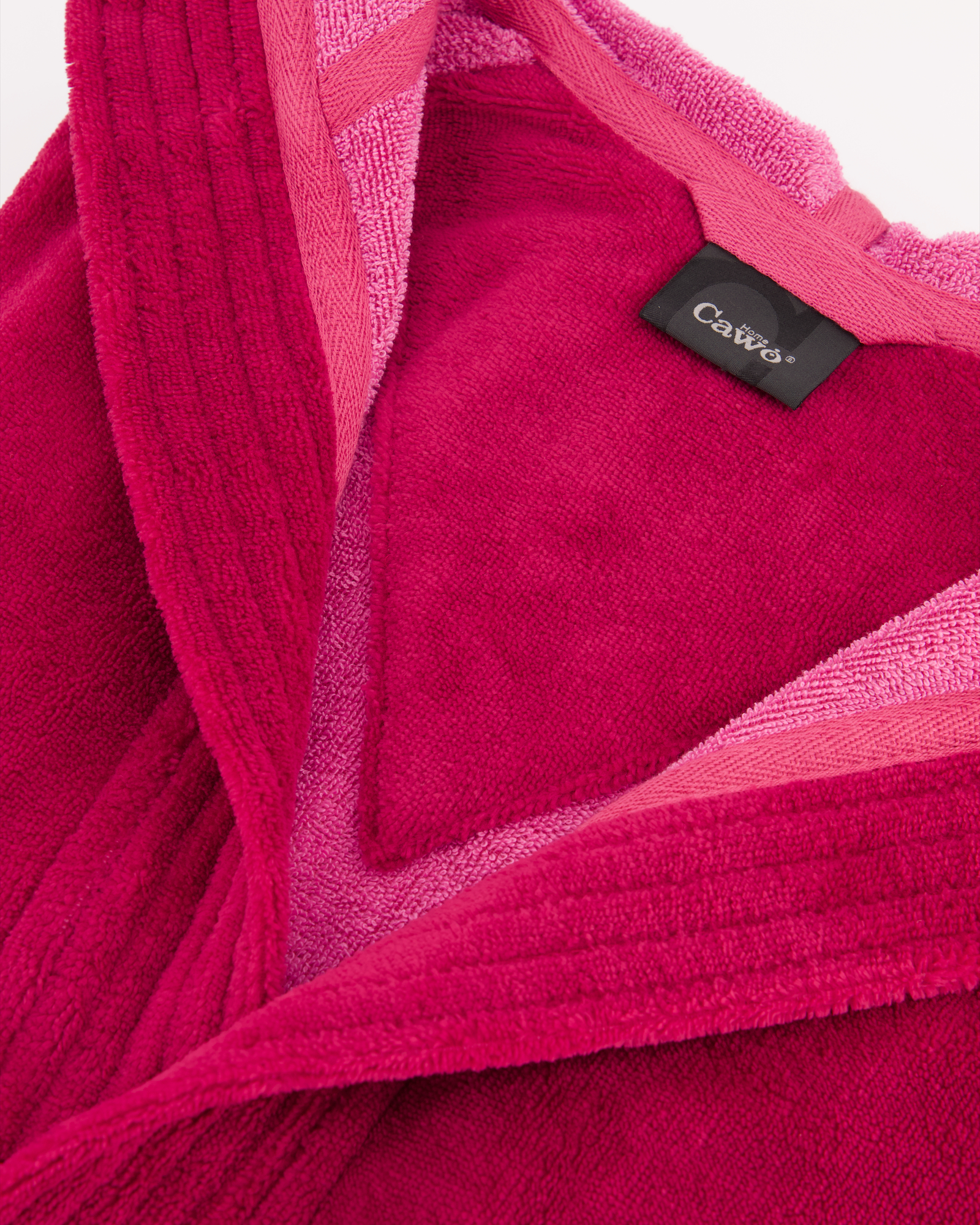 Cawö Home Damen Bademantel Kapuze  802 - Farbe: beere - 22 - S