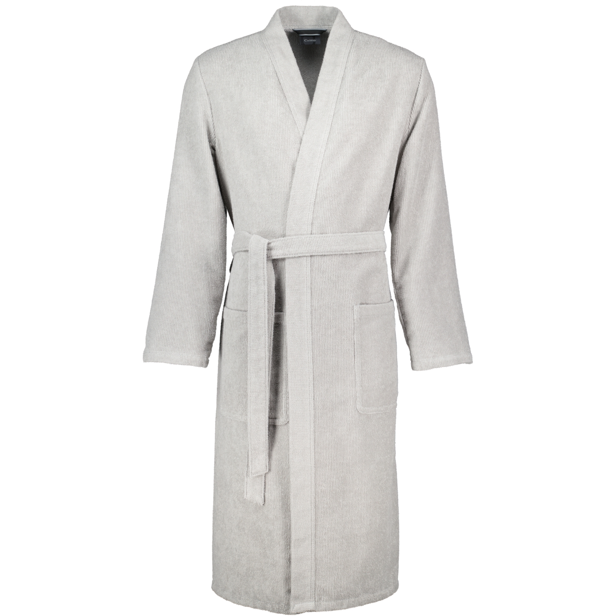 Cawö Bademäntel Herren Kimono Struktur 5509 stein - 727