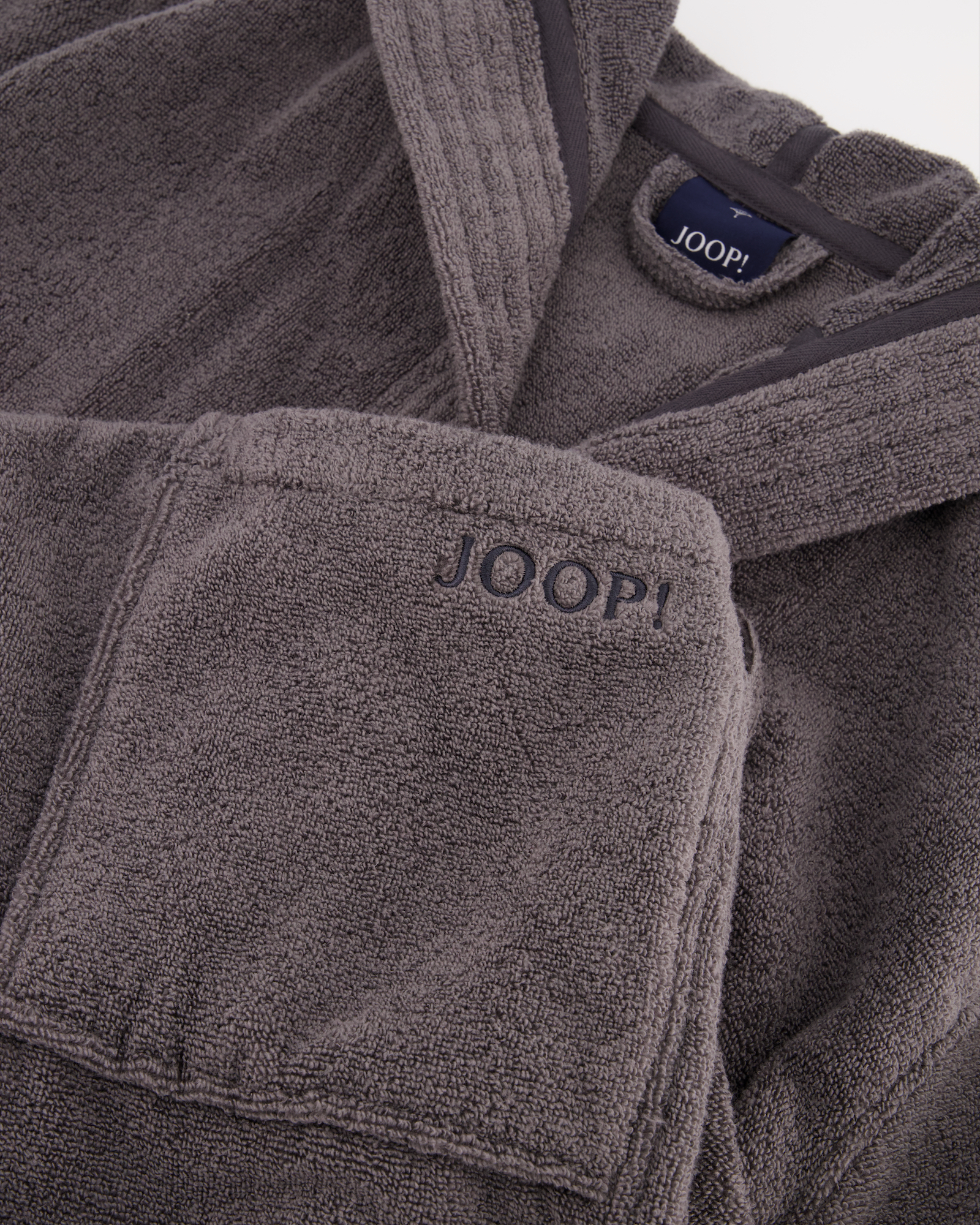 JOOP! Herren Bademantel - Kapuze 1648 - Farbe: Anthrazit - 767 - L