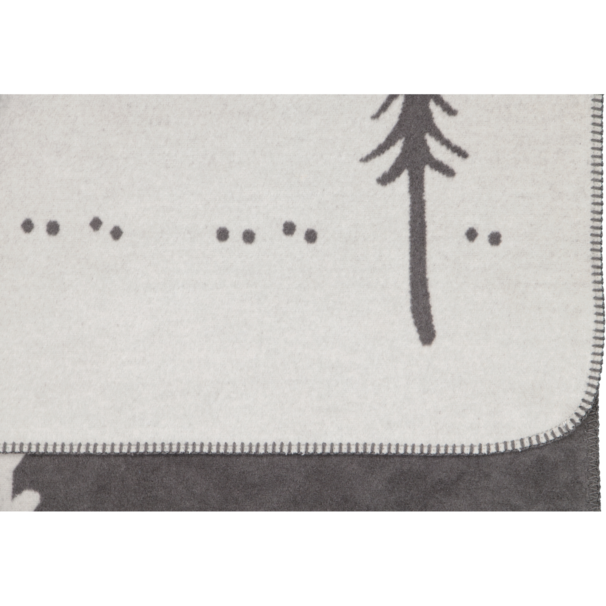 Cawö Wohndecken WINTER EDITION Tannen 62730 stein/anthrazit - 70 - 150x200 cm