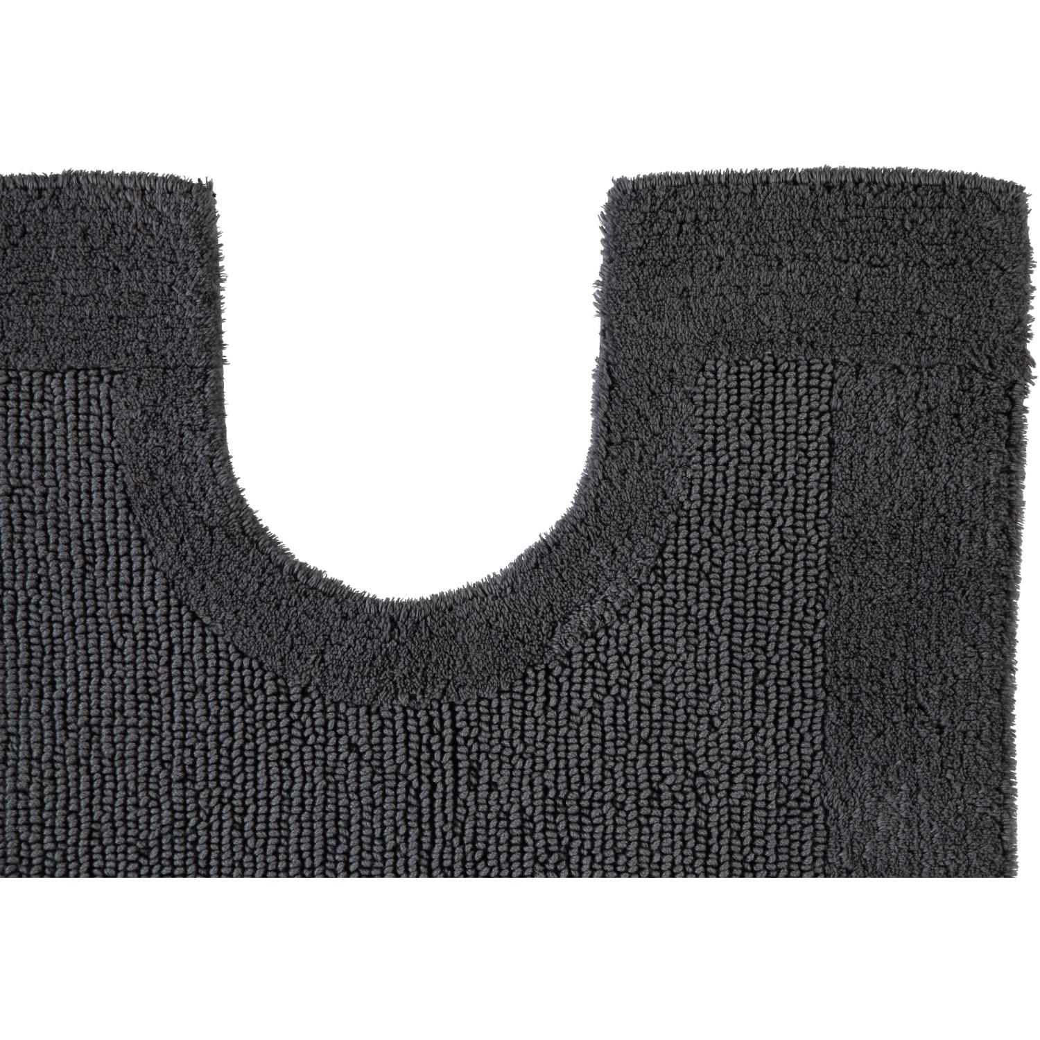 Rhomtuft - Badteppiche Prestige - Farbe: zinn - 02 - Toilettenvorlage mit Ausschnitt 60x60 cm