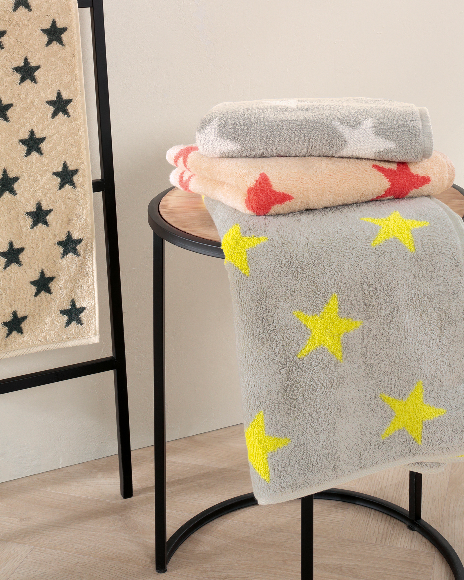 Cawö Handtücher NEW STARS Sterne klein 6261 platin/lime - 75