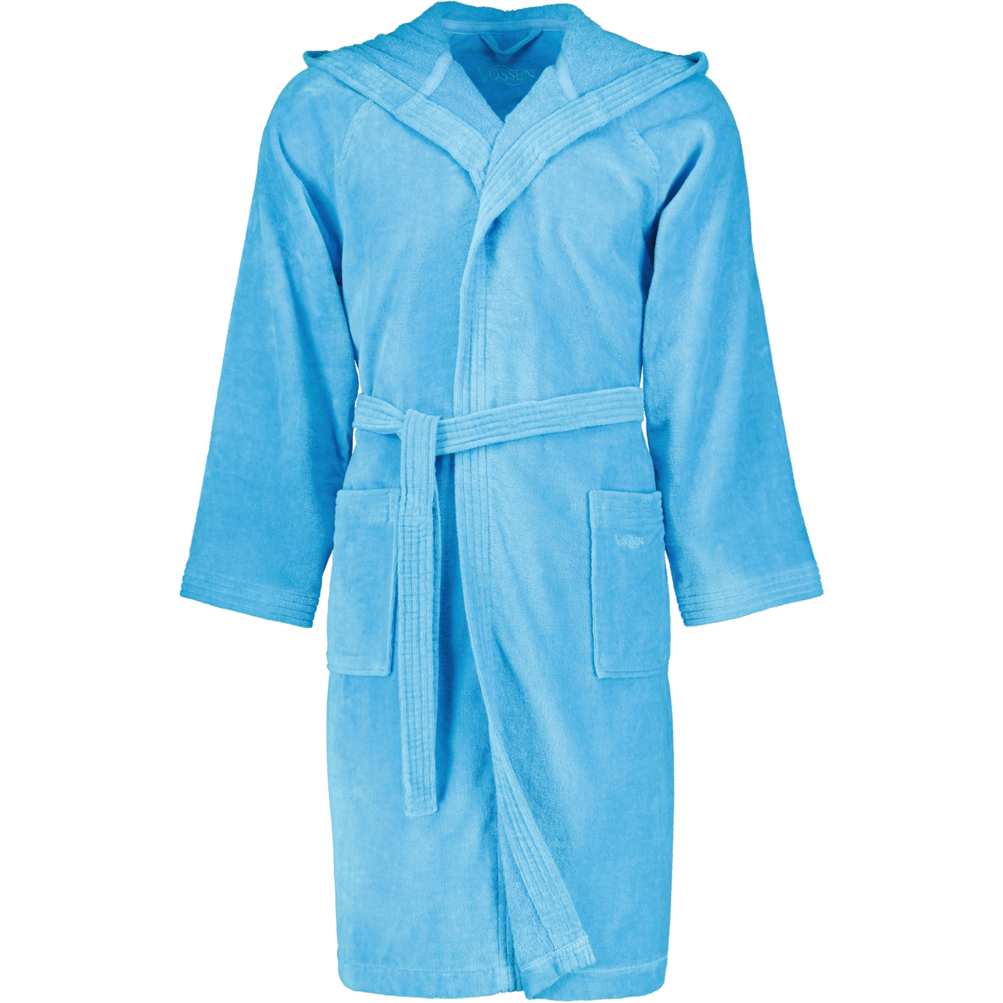 Vossen Bademäntel unisex Kurzmantel mit Kapuze Texas turquoise - 5570 - L