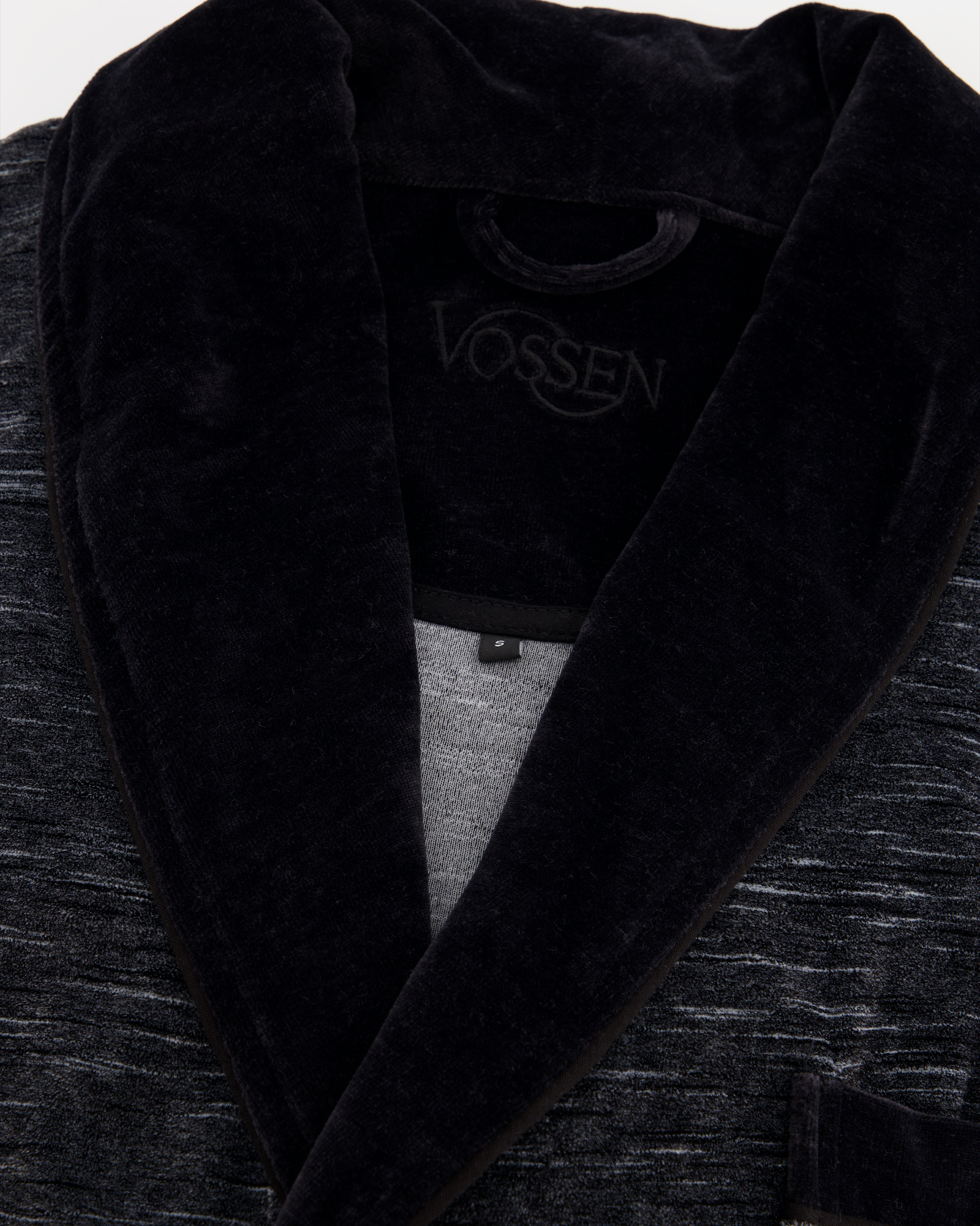 Vossen Bademäntel Herren Schalkragen Alberto black - 0002 - S