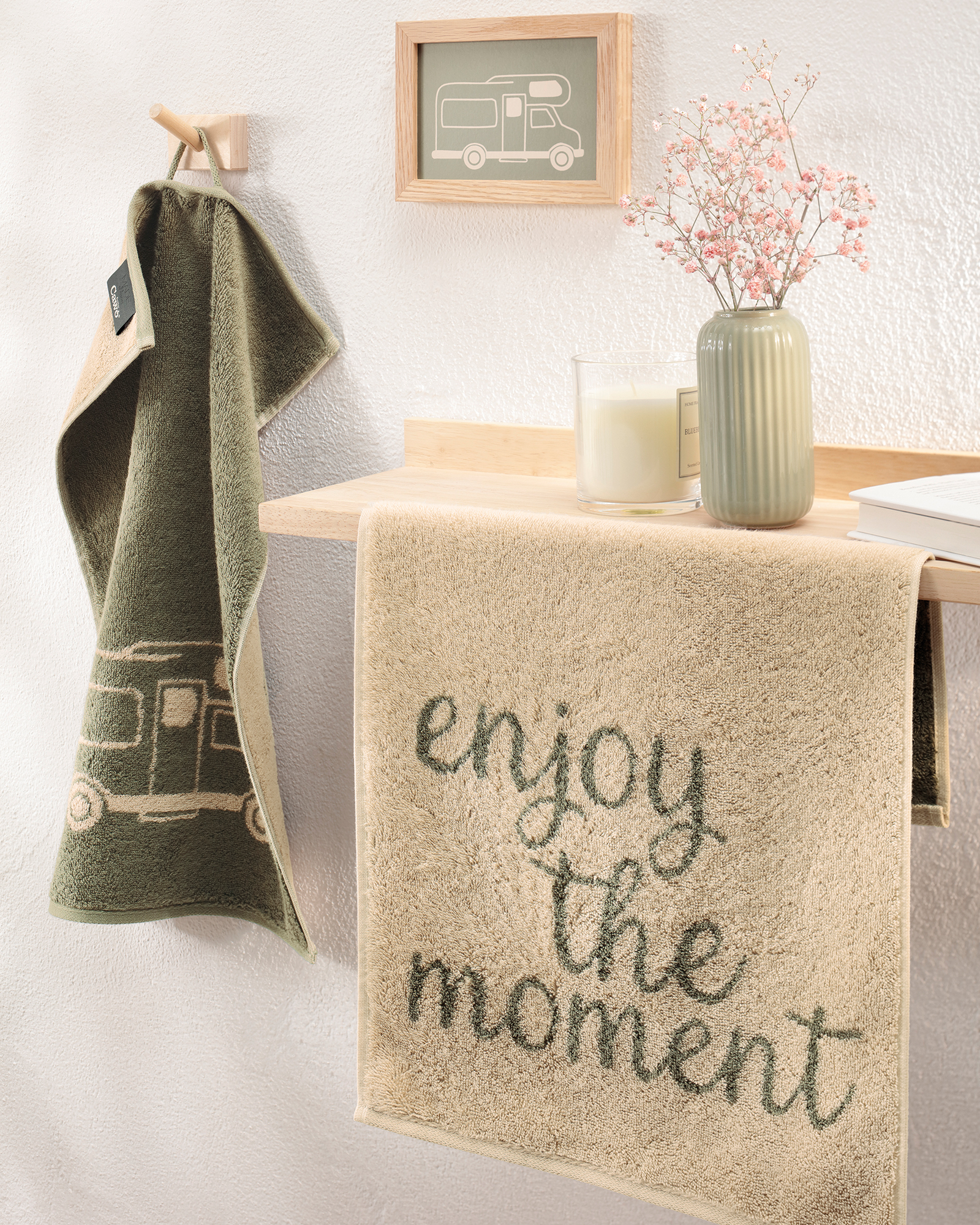 Cawö Gästetücher Postcard Towels Edition 100 enjoy the moment - 16 - Gästetuch 30x50 cm