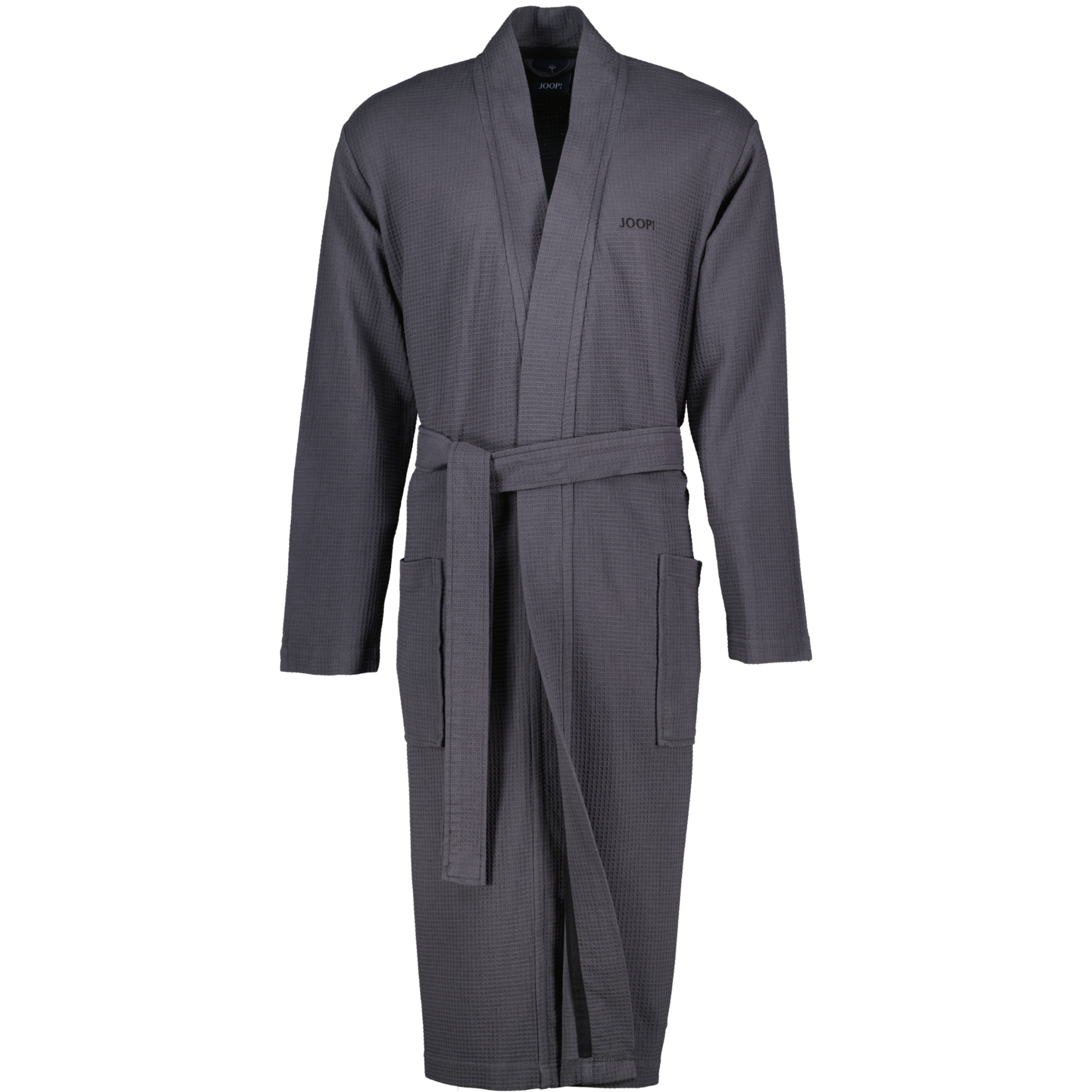JOOP Herren Bademantel Kimono Pique 1656 - Farbe: Anthrazit - 767 - L
