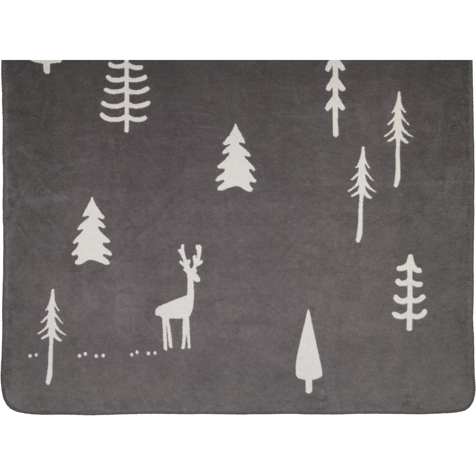 Cawö Wohndecken WINTER EDITION Tannen 62730 stein/anthrazit - 70 - 150x200 cm