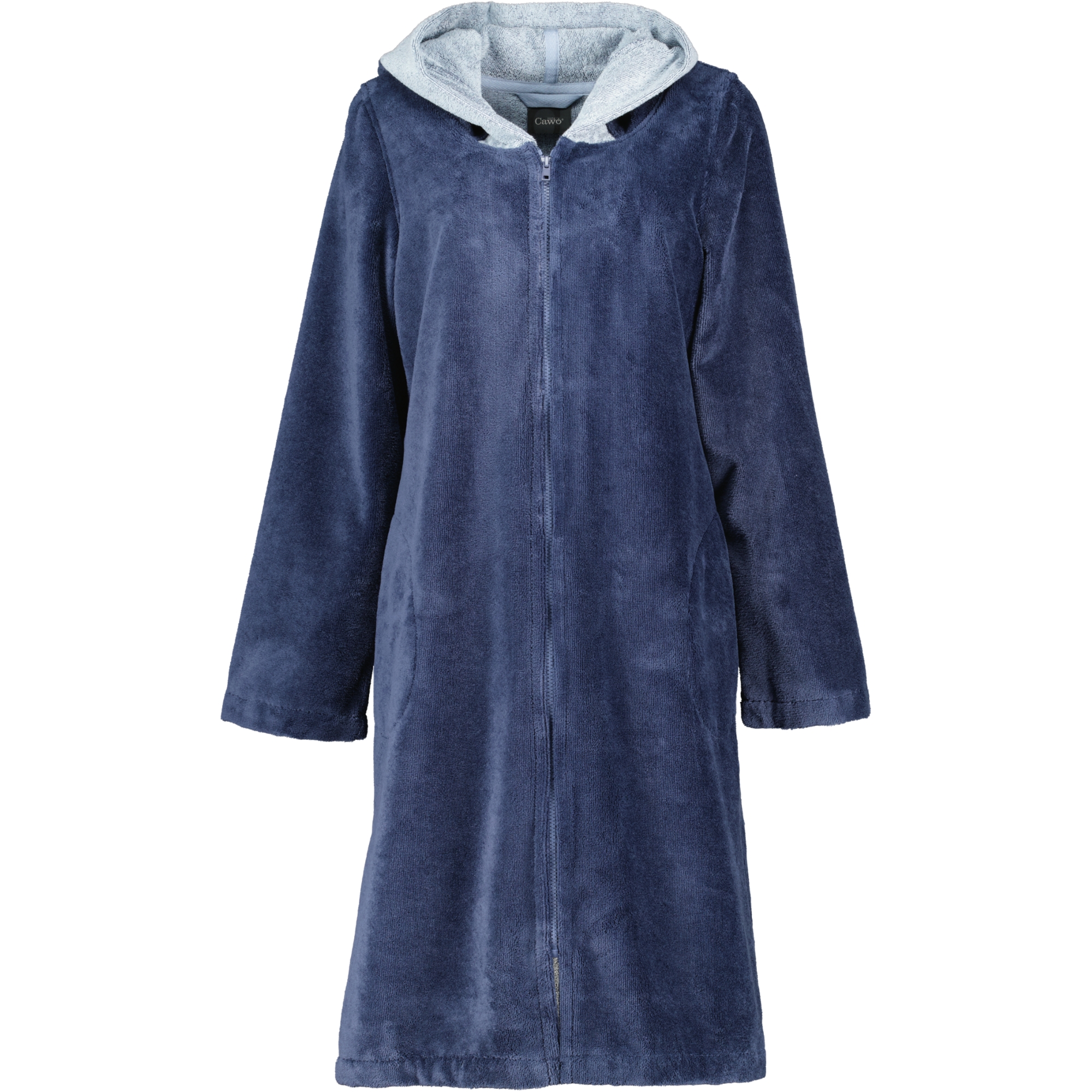 Cawö Home Bademäntel Damen Kurzmantel mit Kapuze Kapuze 841 sea - 10
