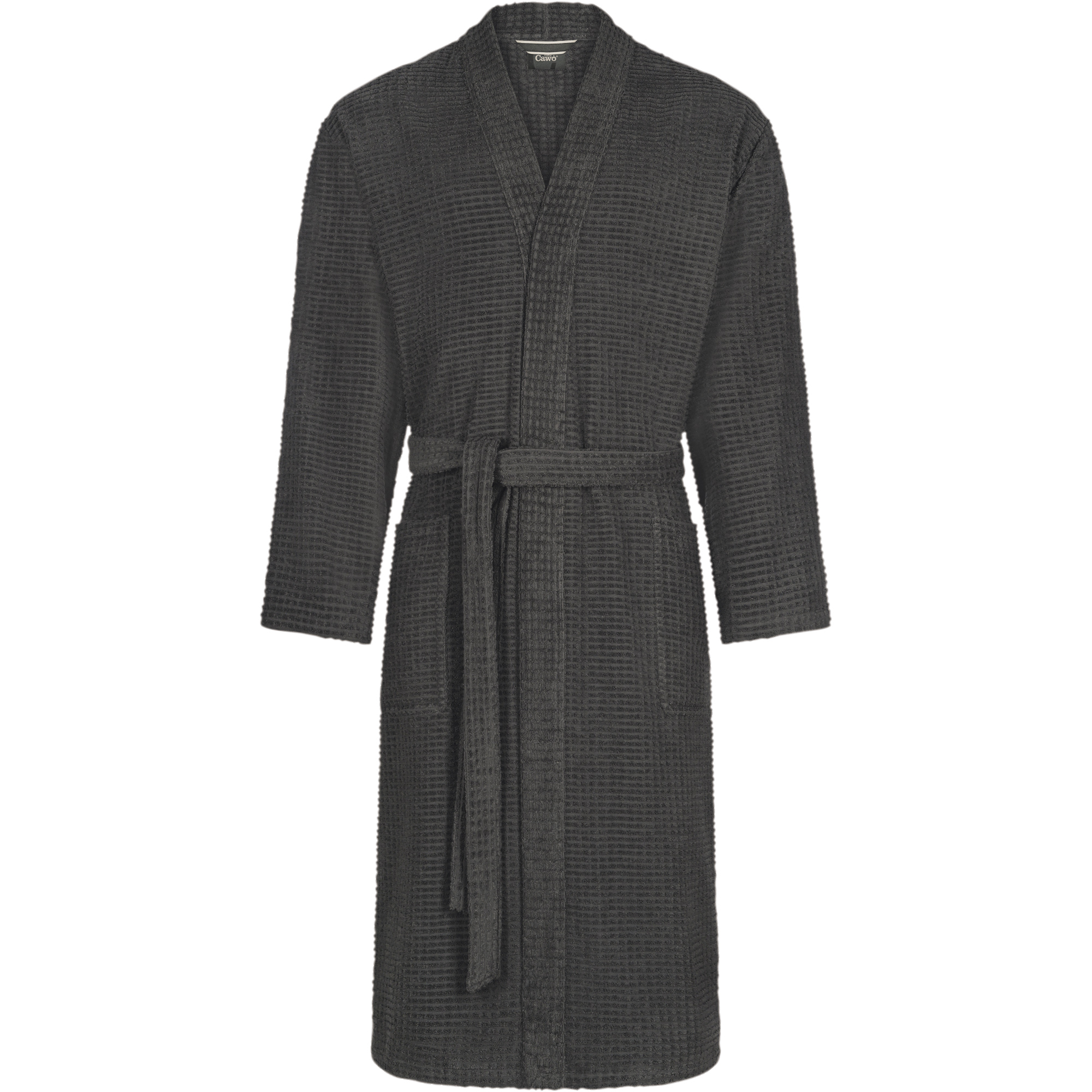 Cawö Bademäntel Herren Kimono PURE Elements 6526 basalt - 740
