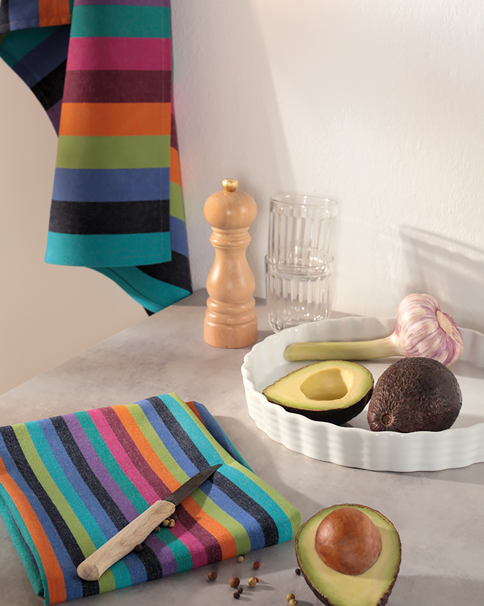 Cawö Kissenhüllen Lifestyle Streifen 70480 multicolor dunkel - 84 - 50x50 cm