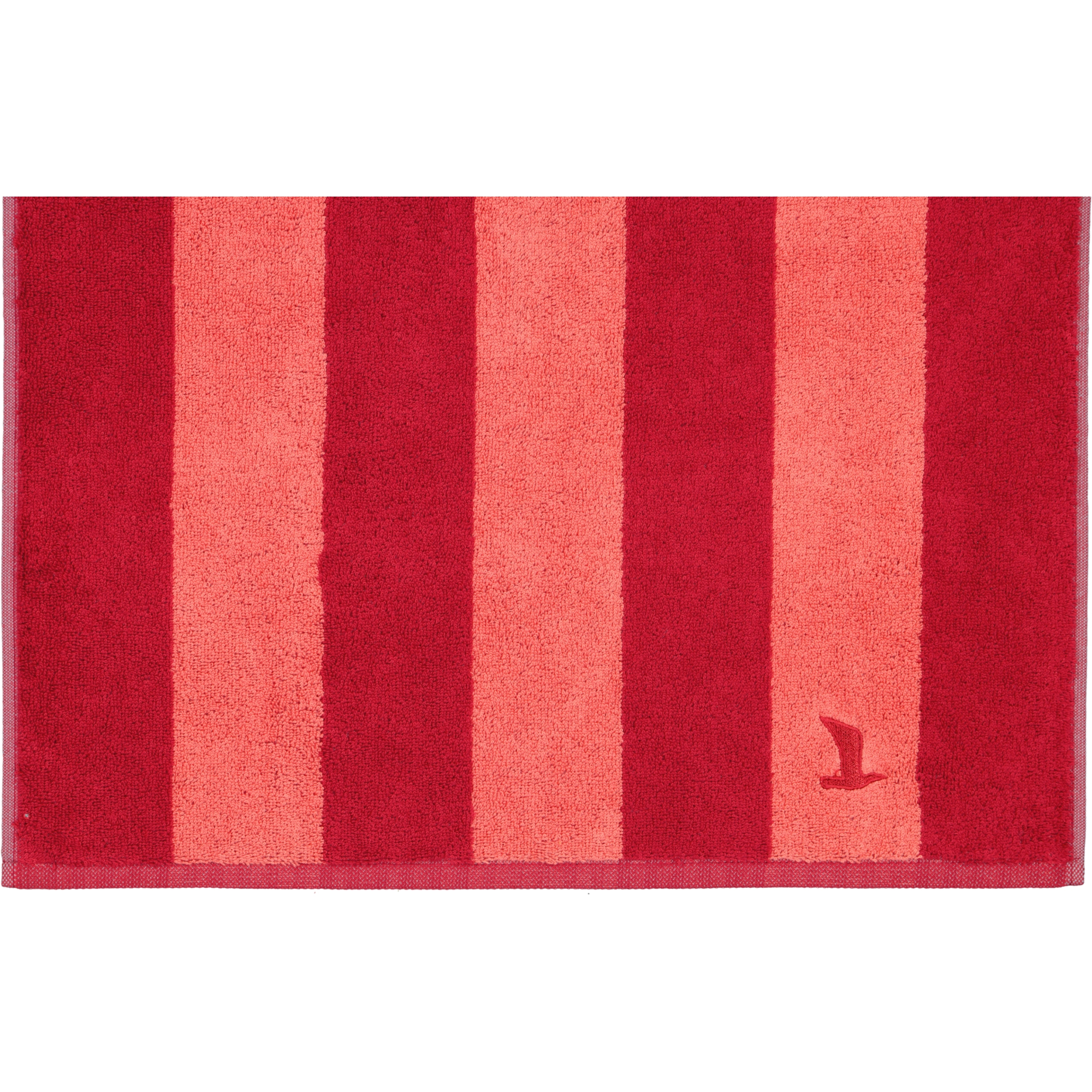Möve Handtücher Superwuschel Blockstreifen ruby/coral - 021