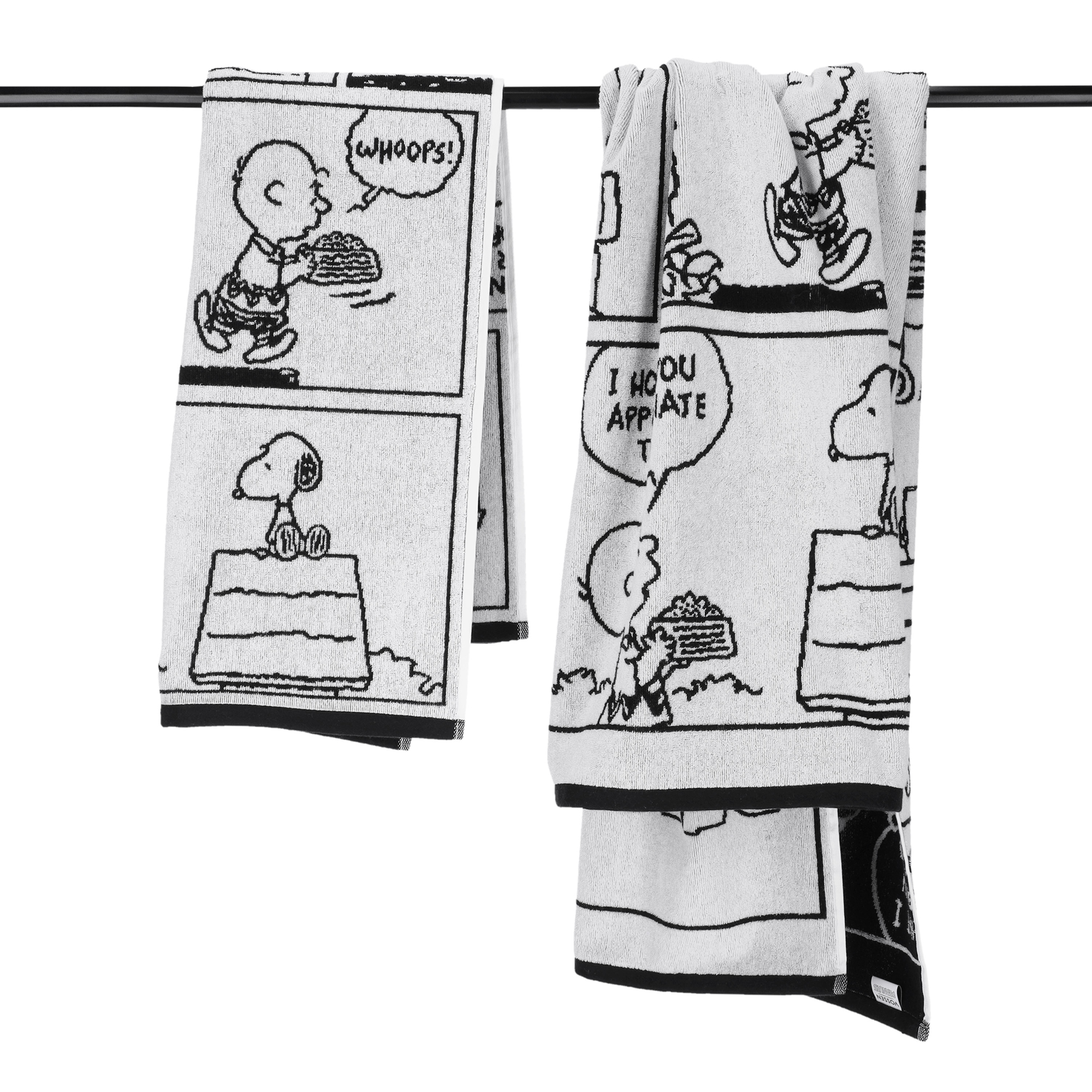 Vossen Handtücher PEANUTS Moments black-white - 0001