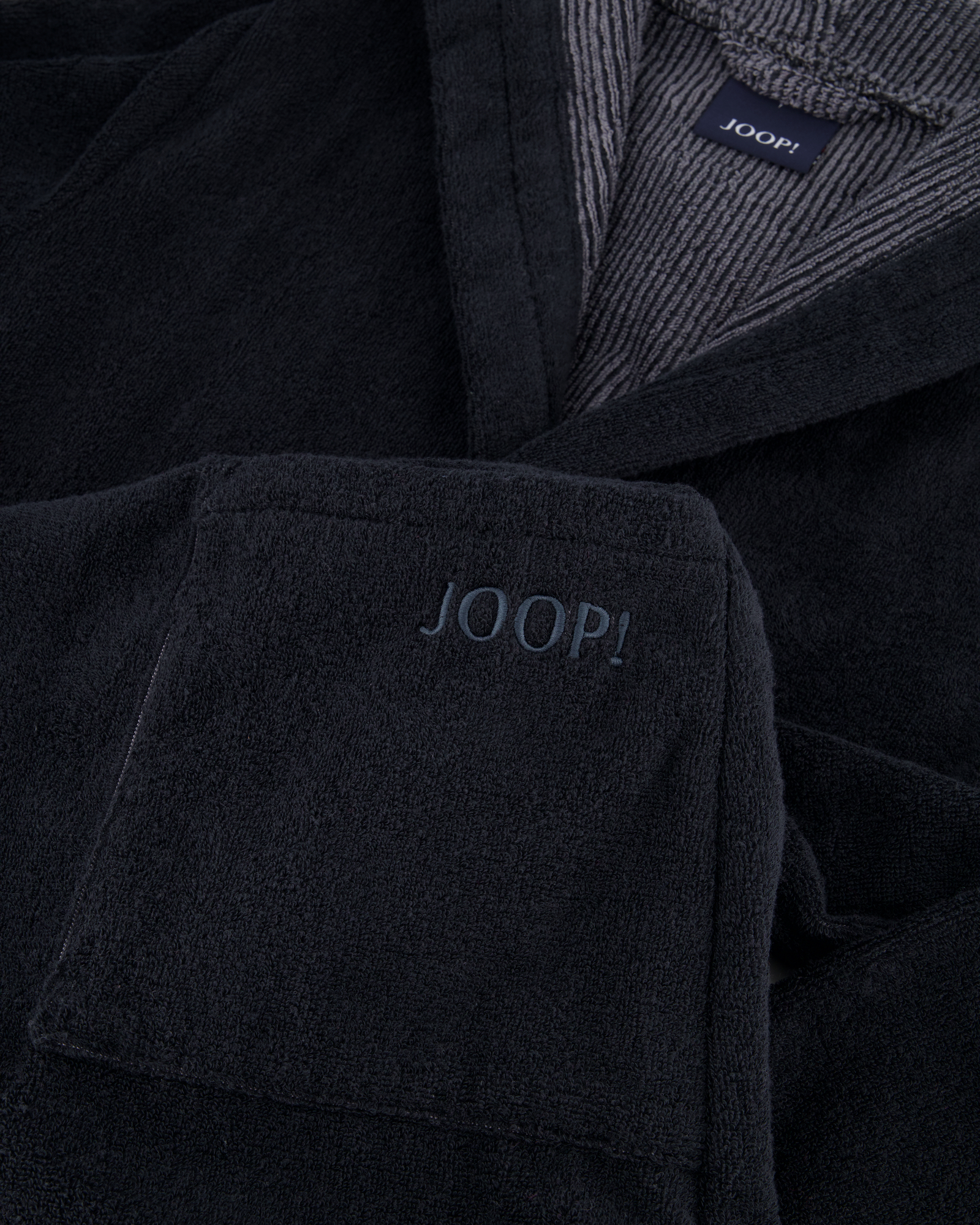 JOOP! Classic - Damen Bademantel - Kapuze 1617 - Farbe: 97 - schwarz - L