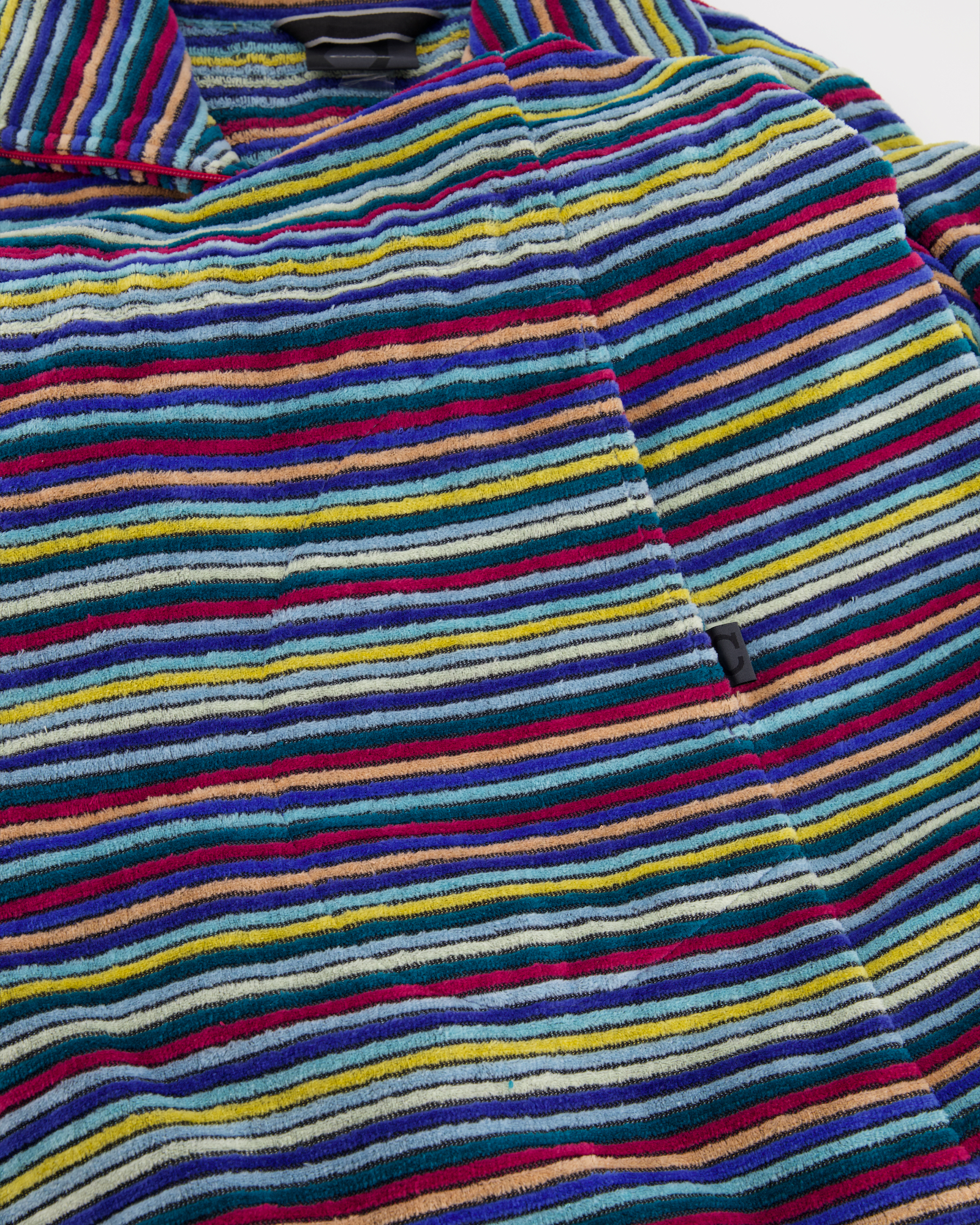 Cawö Bademäntel Damen Reißverschluss mit Tunnelgürtel Streifen 6218 multicolor - 12 - S